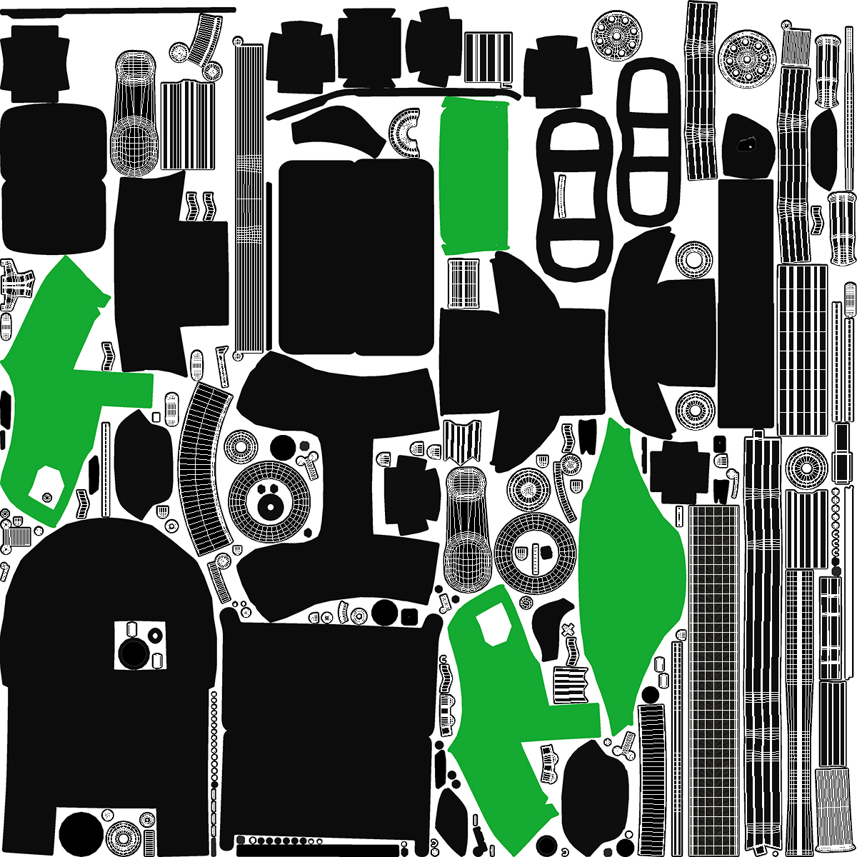 Golf Cart Chassis with Engine 3D model