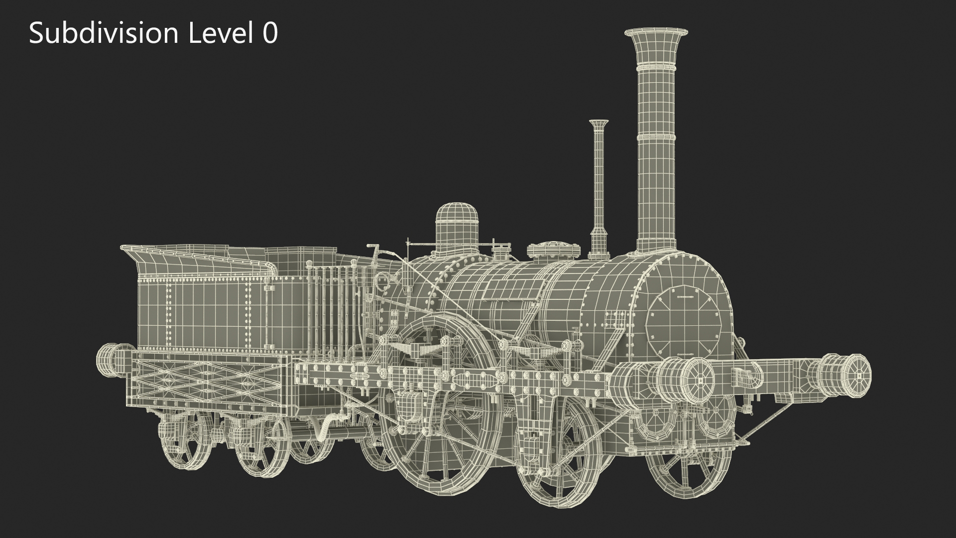 Old Locomotive Planet by Robert Stephenson 1830 3D