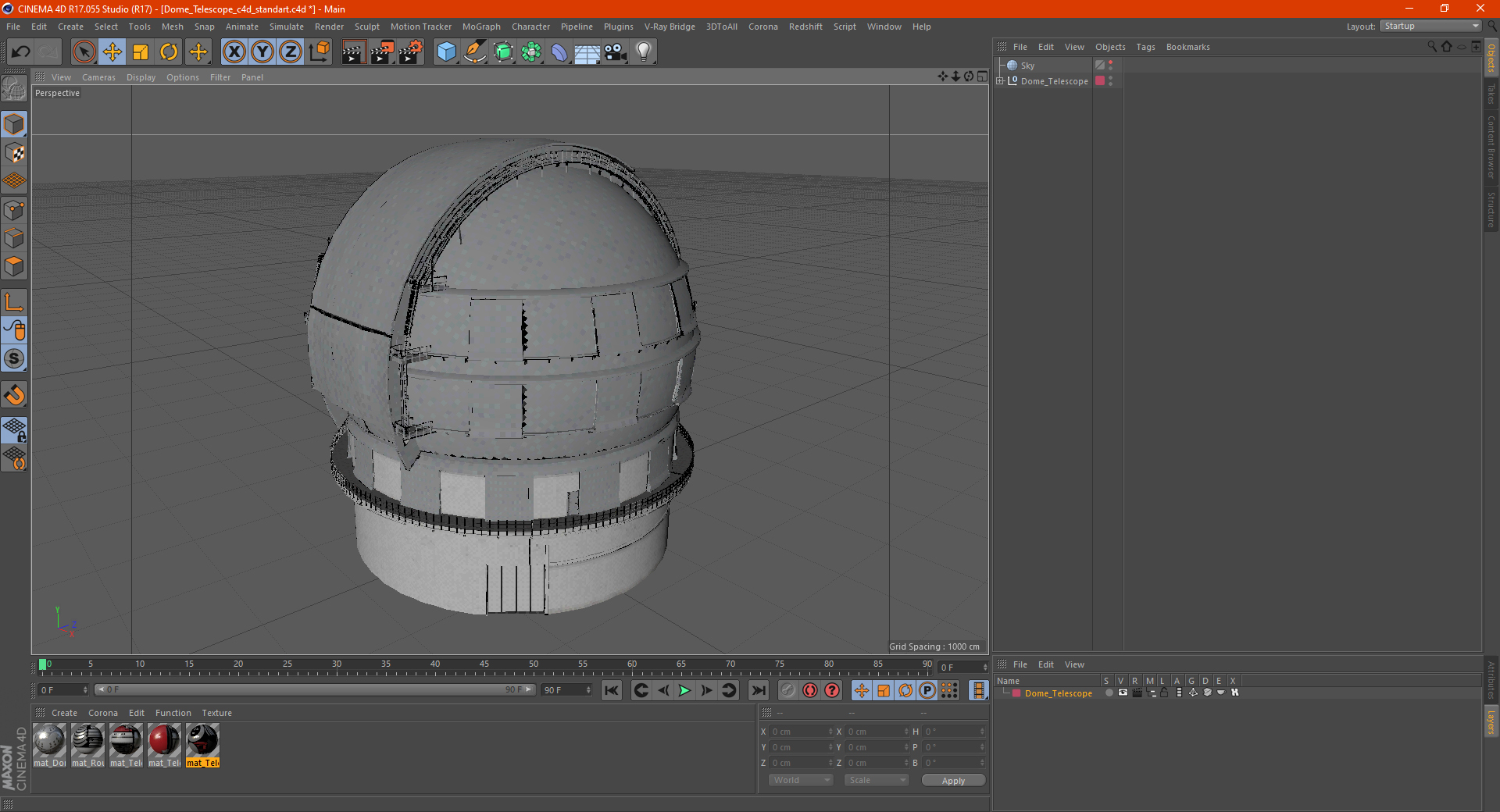 Dome Telescope 3D model