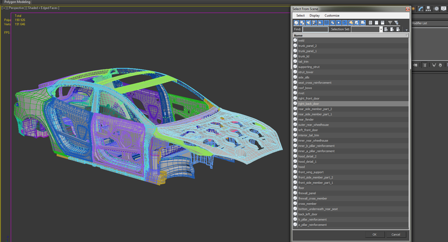 Tesla Model S Frame 3D model