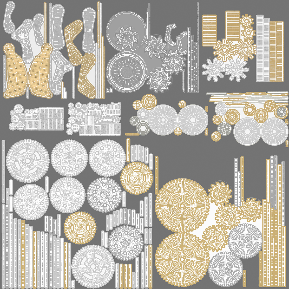 3D model Cog Gears Mixed