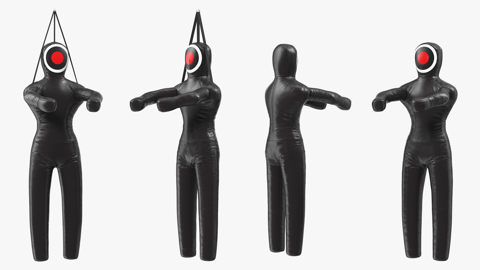 Leather Grappling Dummy with Stand 3D model