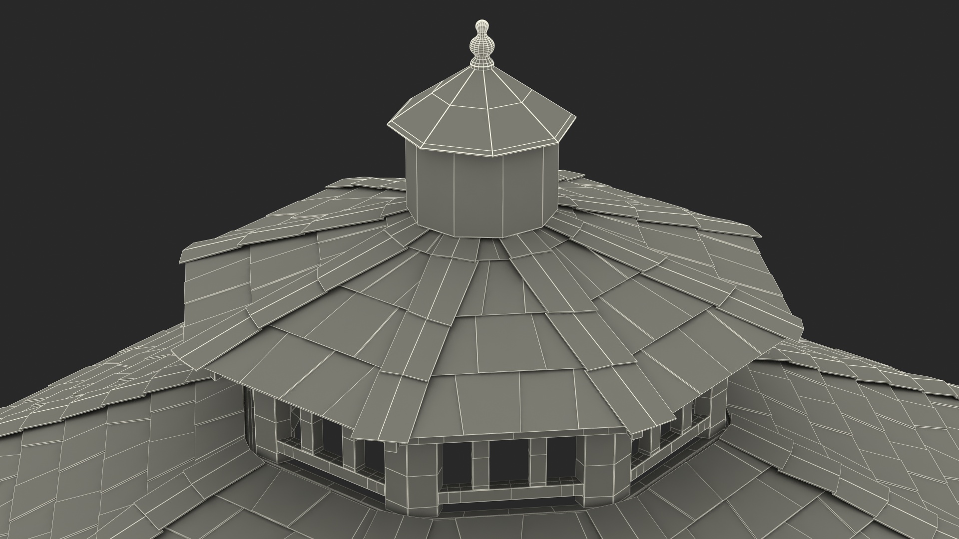 3D model Gazebo Pavilion Structure