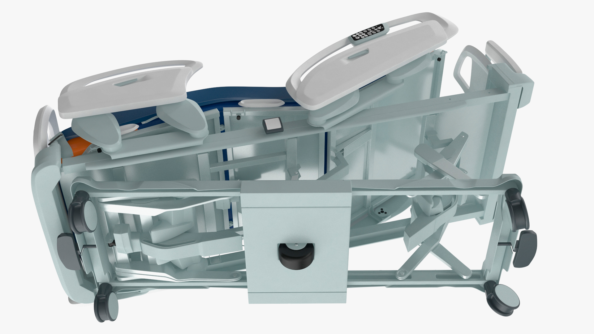 Smart Hospital Bed Rigged for Cinema 4D 3D model