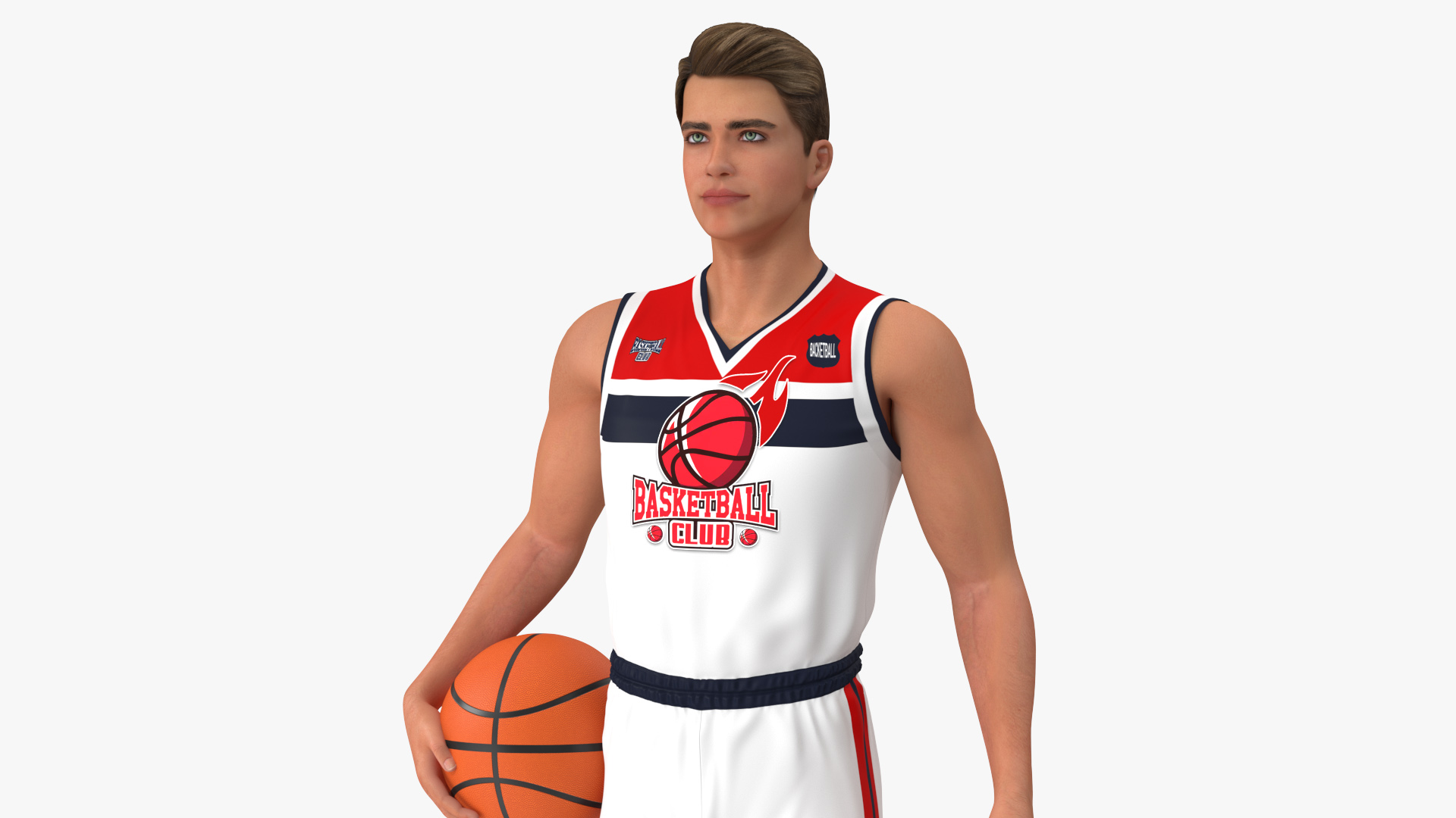 3D Basketball Player with Shoe Bag