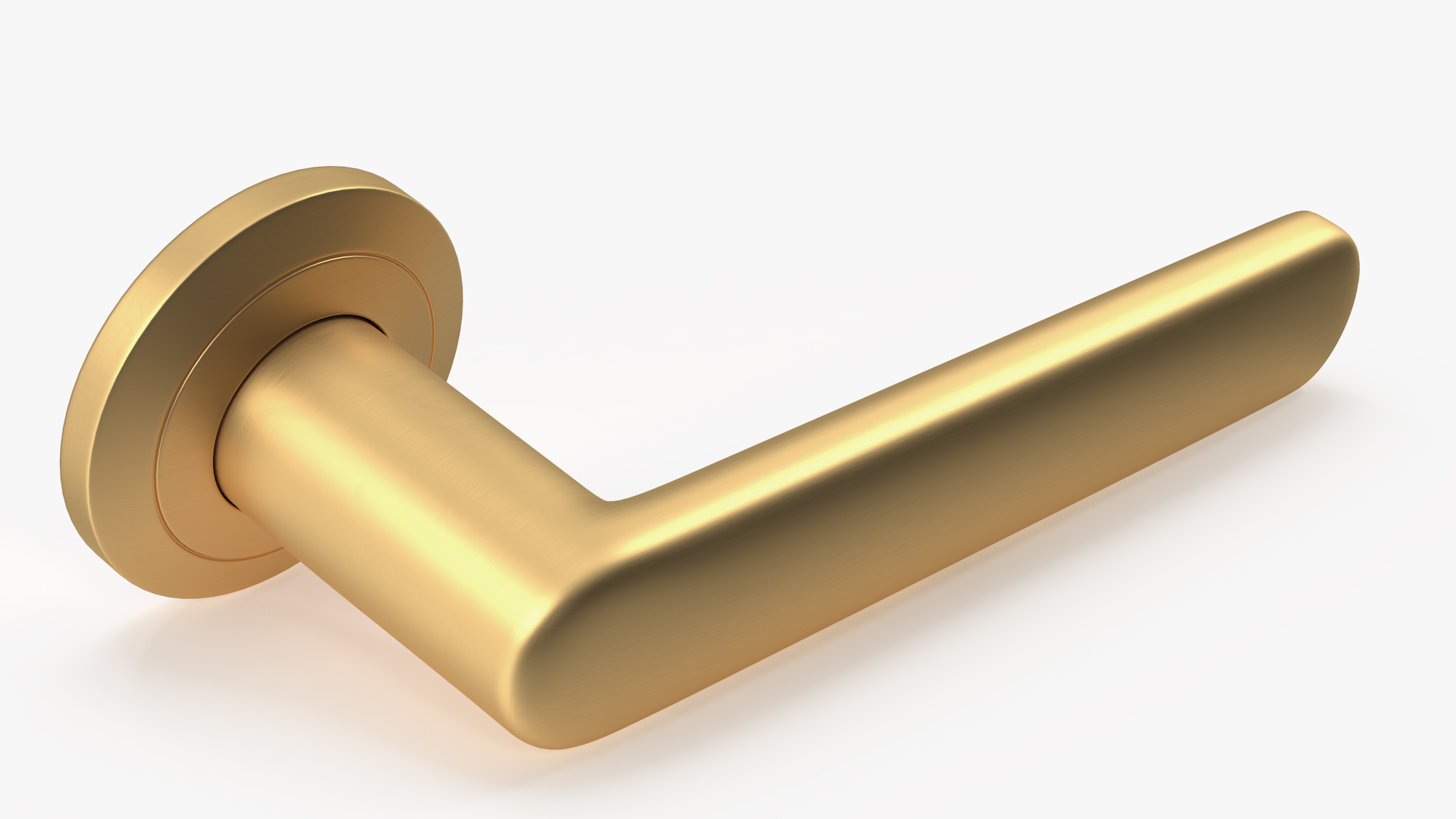 3D Gold Straight Door Handles