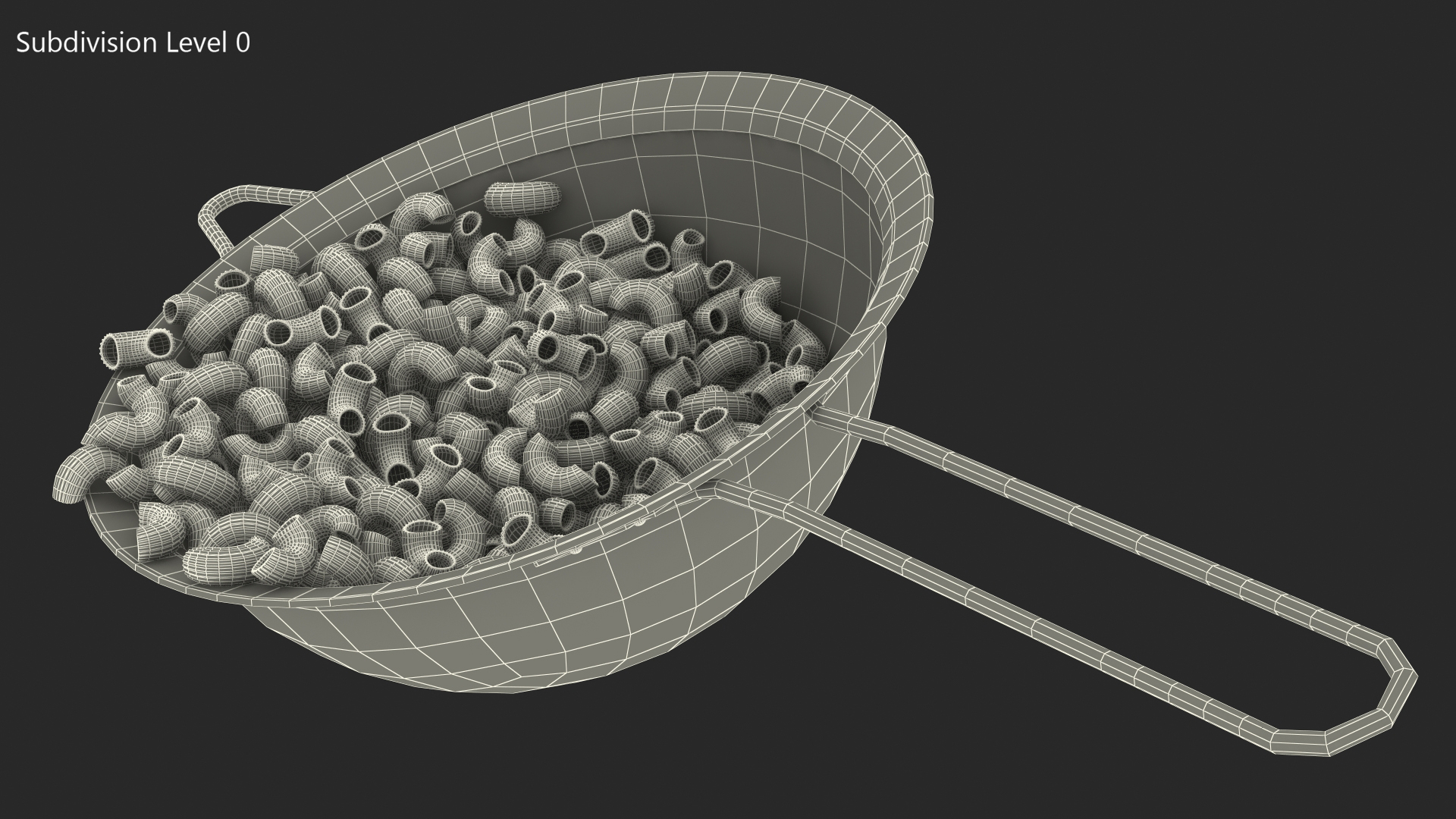 Cooked Elbows Pasta 3D model