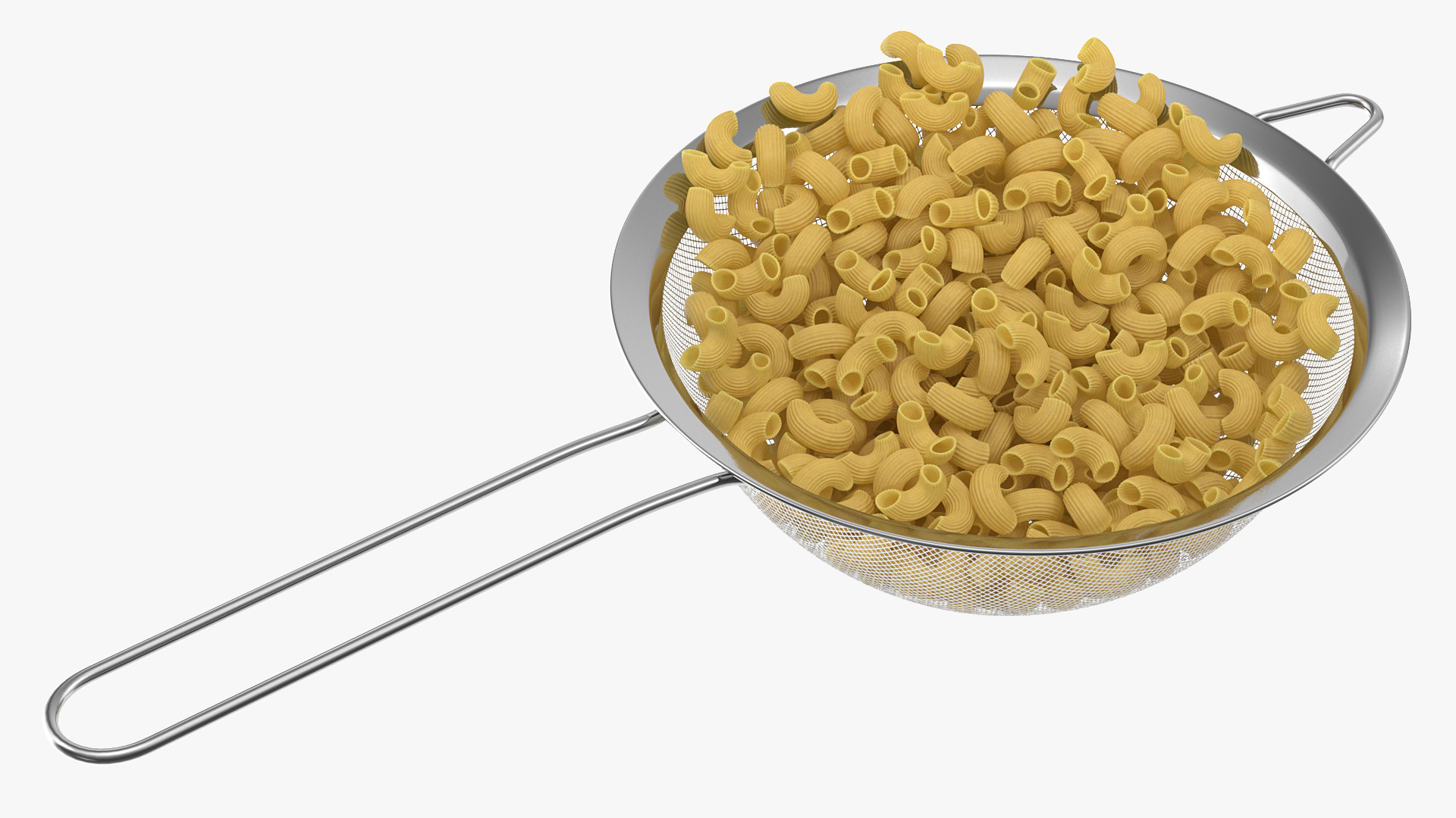 Cooked Elbows Pasta 3D model