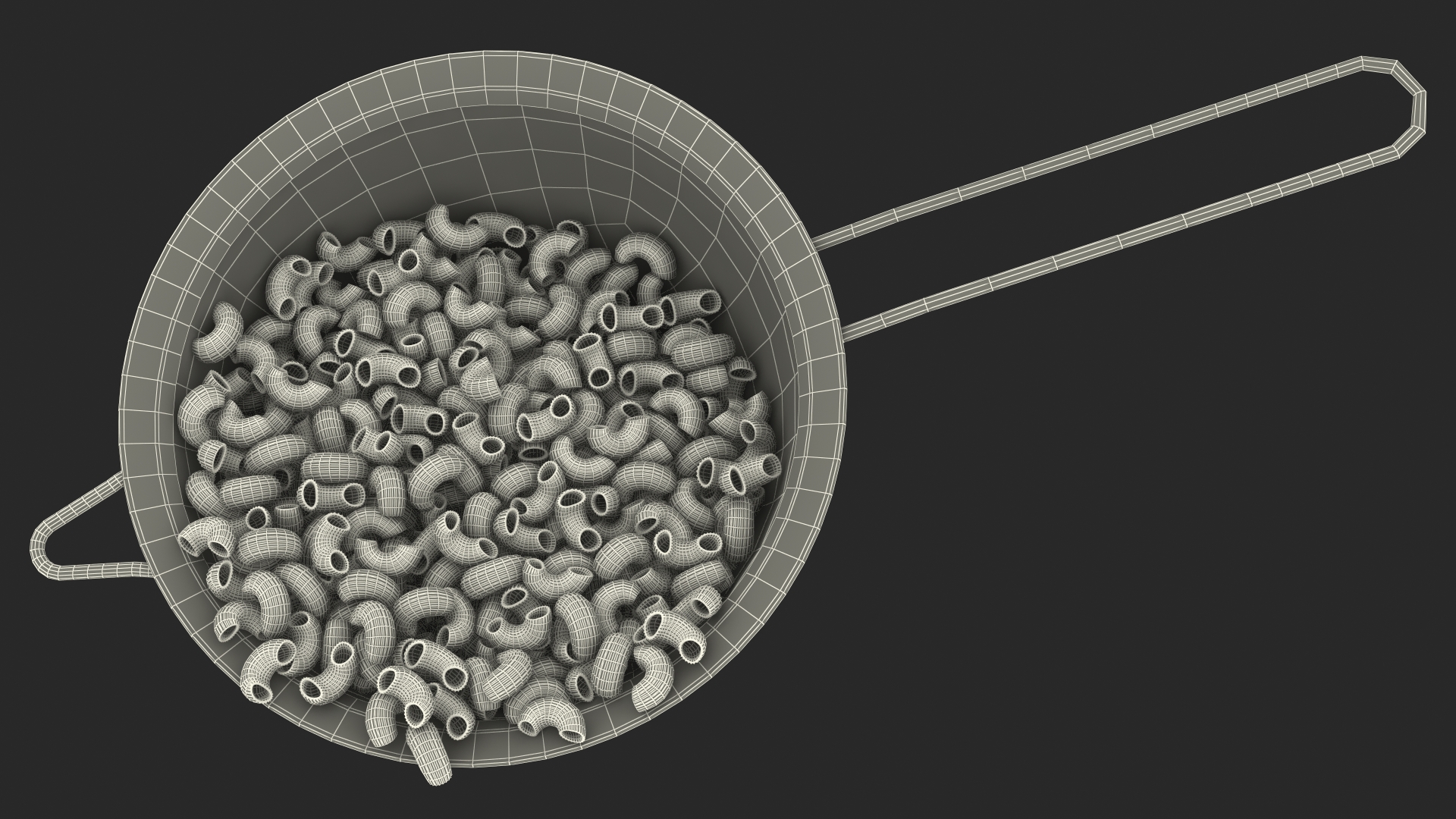 Cooked Elbows Pasta 3D model