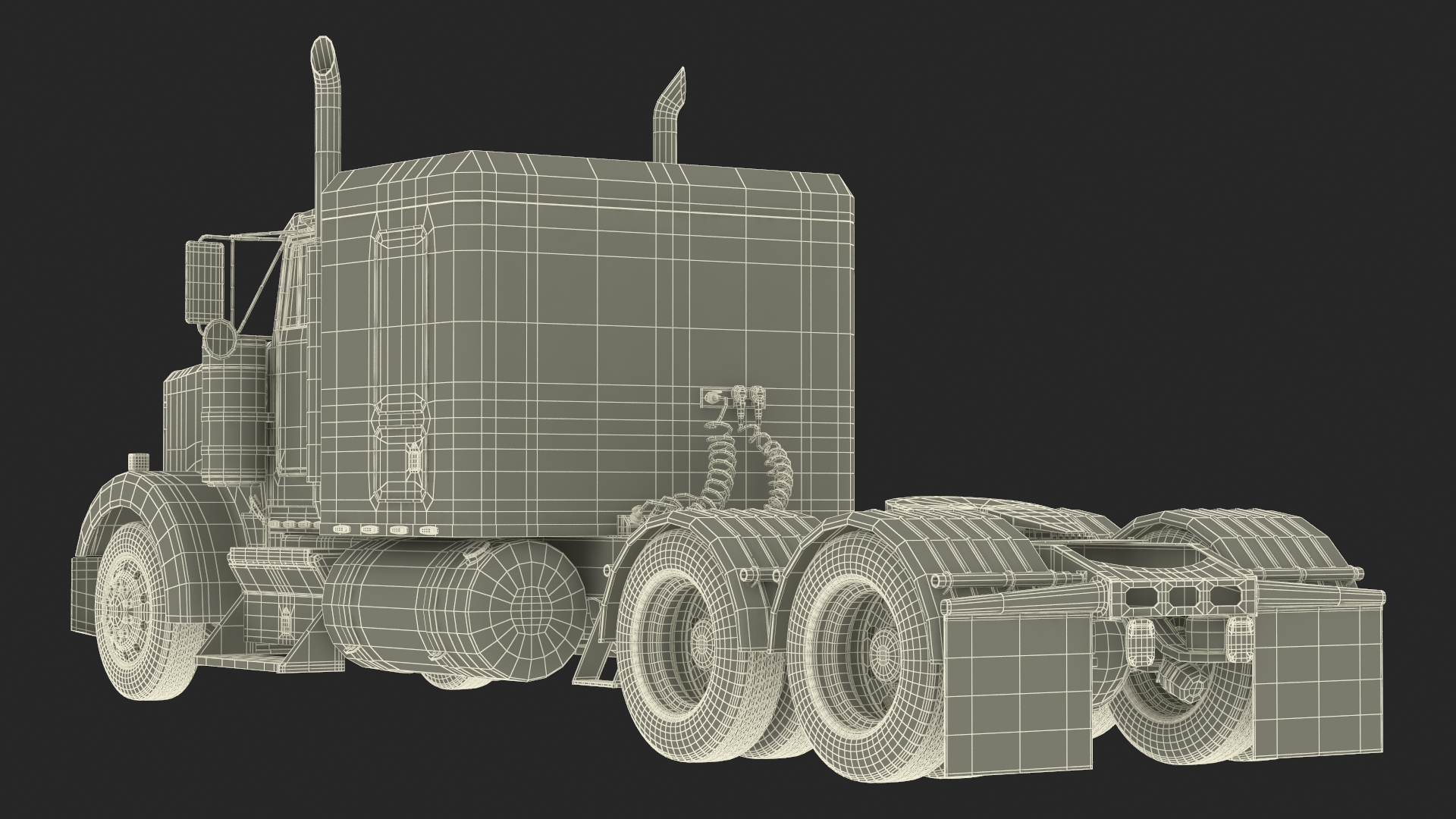 3D Semi Trailer Truck model