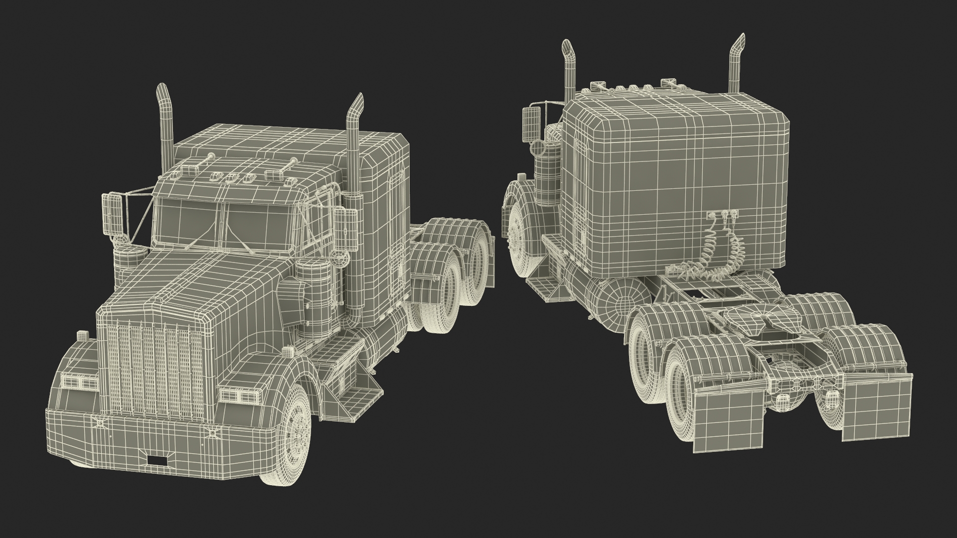 3D Semi Trailer Truck model