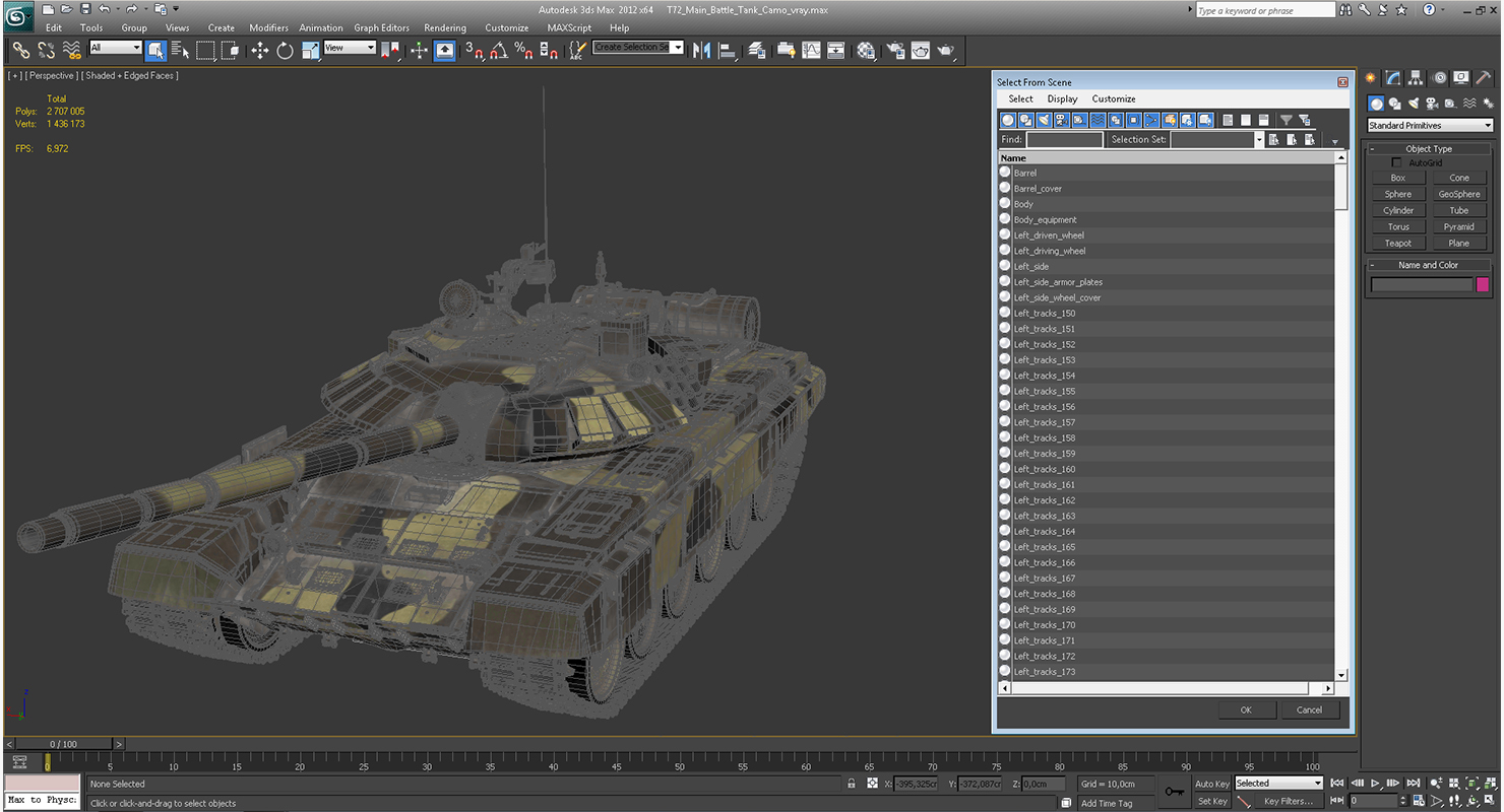 3D model T72 Main Battle Tank Camo