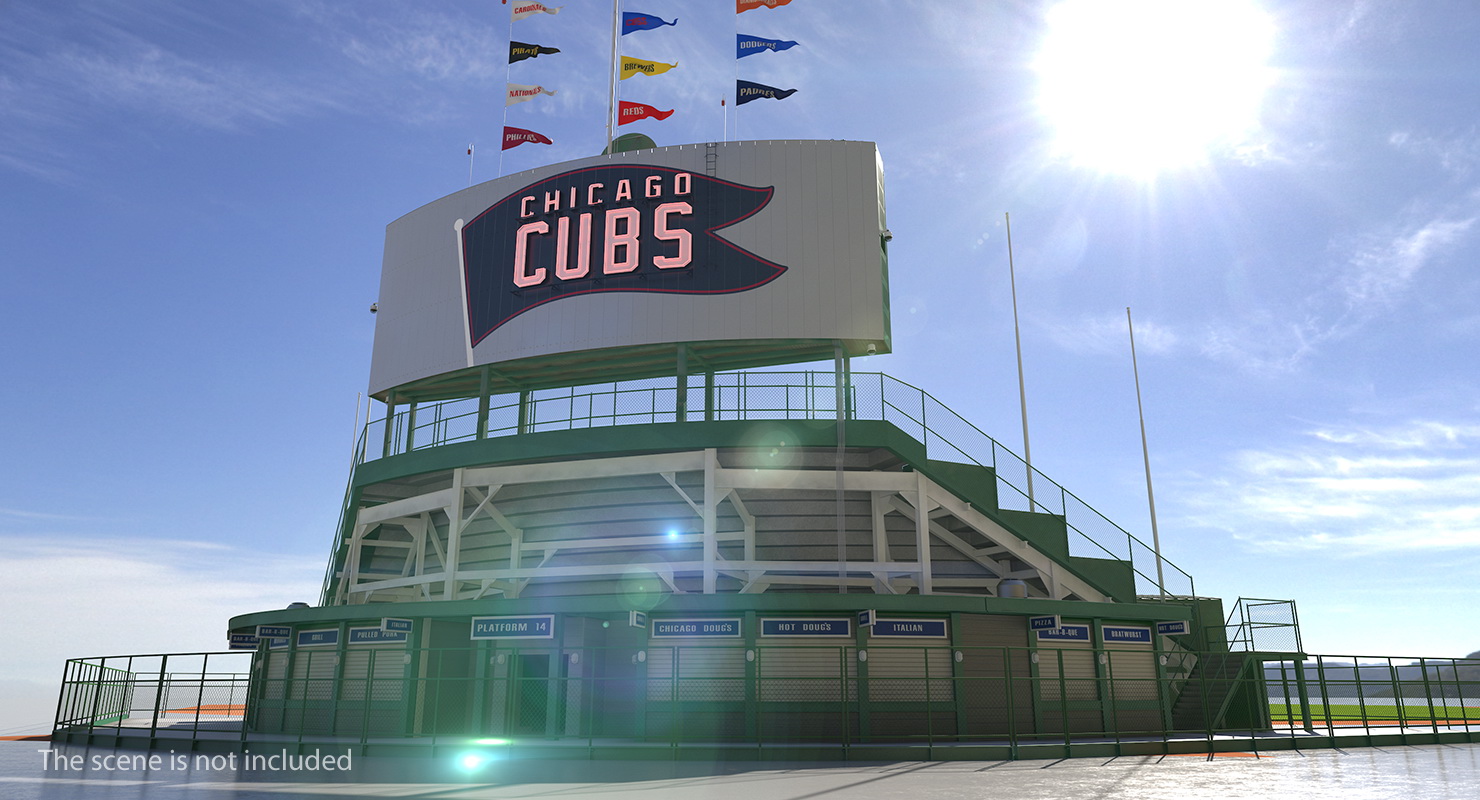 Wrigley Field Scoreboard 3D model