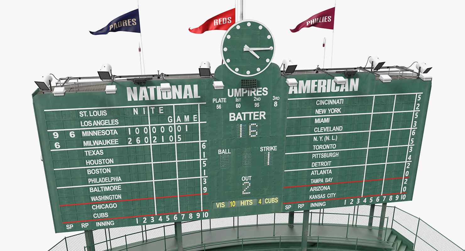 Wrigley Field Scoreboard 3D model