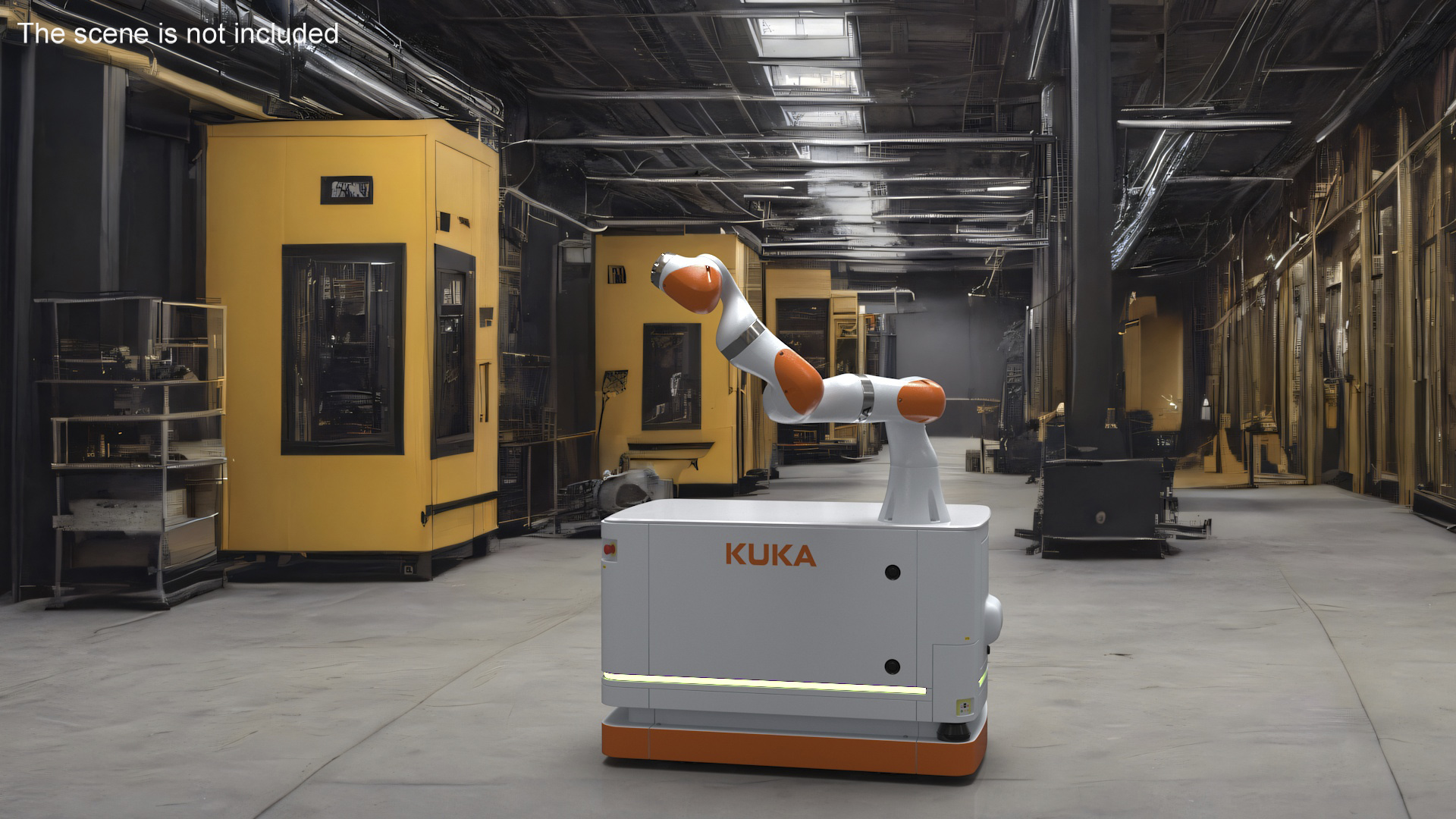 Mobile Robot KUKA KMR Iiwa Rigged for Cinema 4D 3D