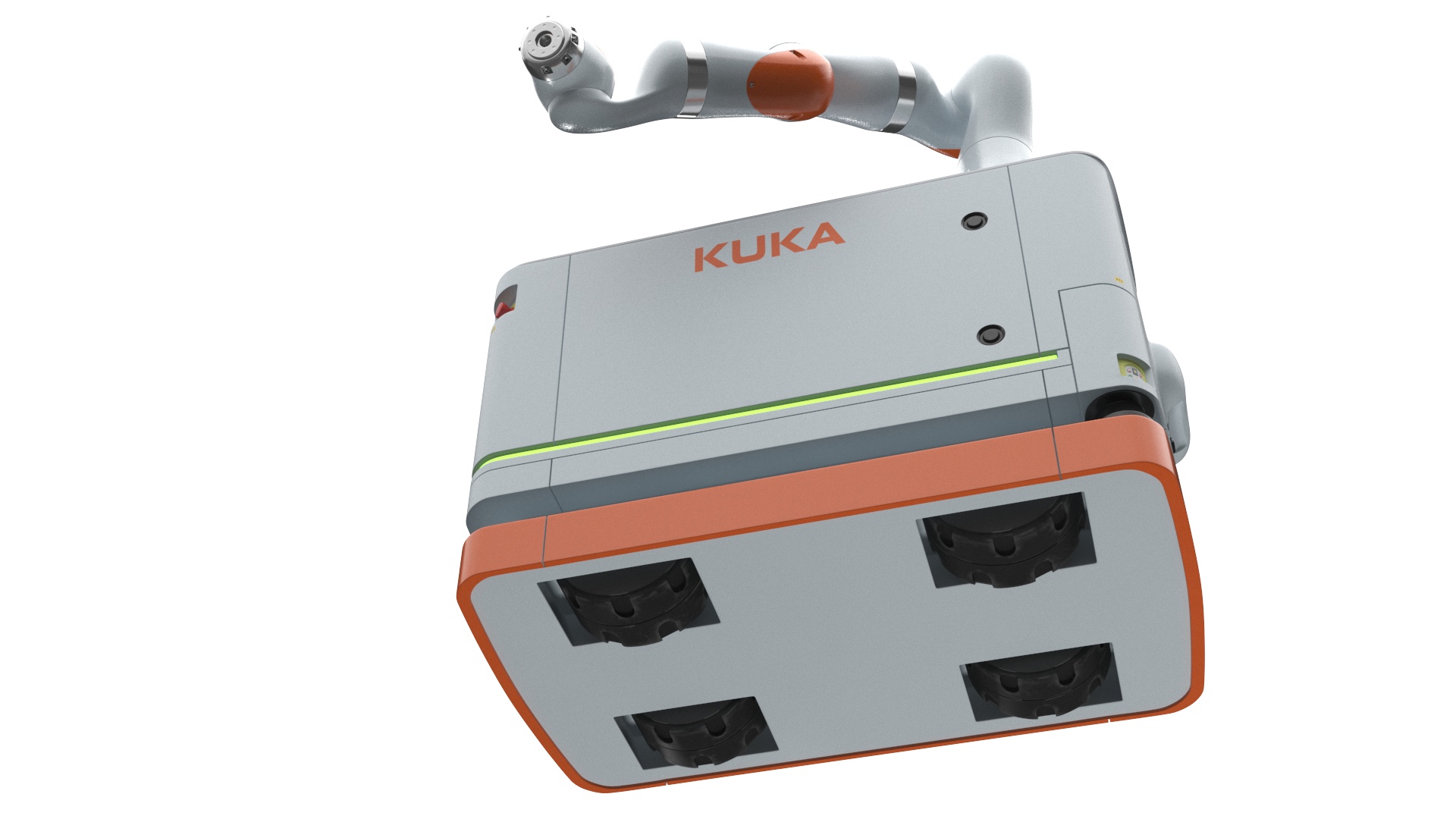 Mobile Robot KUKA KMR Iiwa Rigged for Cinema 4D 3D