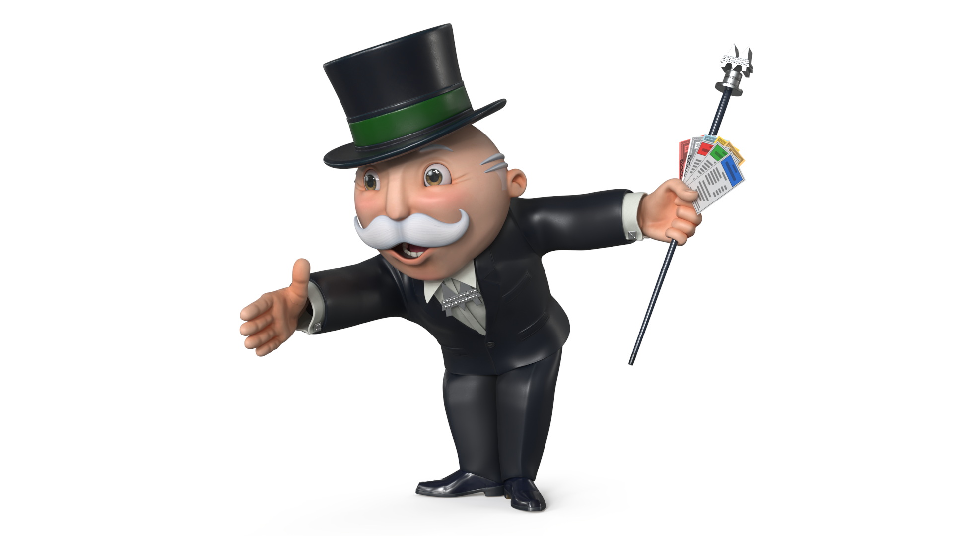 Mr Monopoly Handshake Pose for 3D Print 3D model