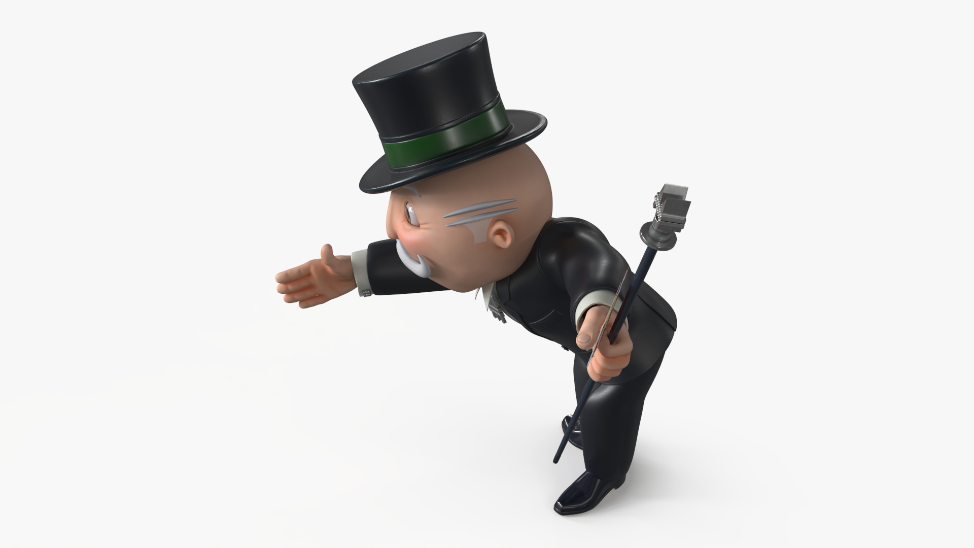 Mr Monopoly Handshake Pose for 3D Print 3D model