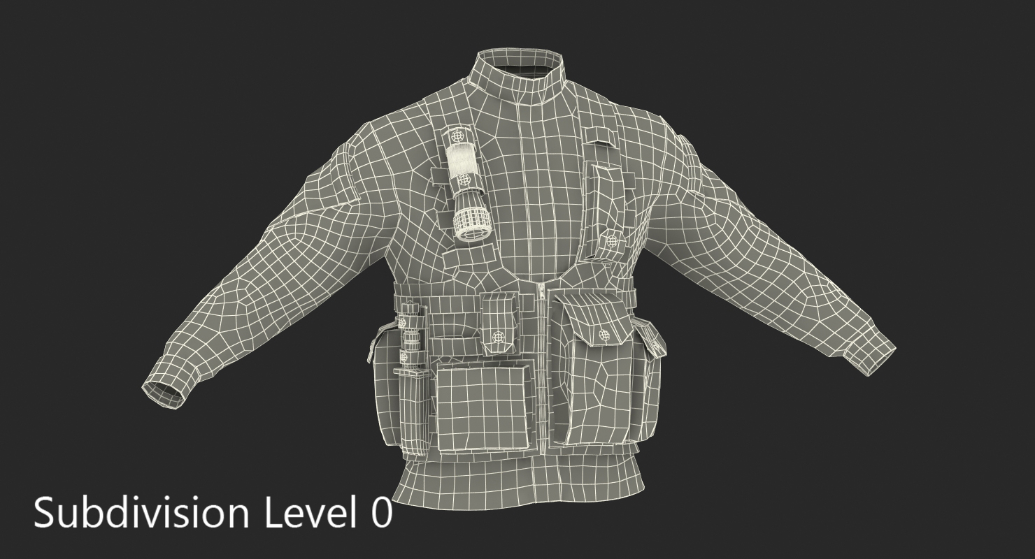 3D model Military Jacket Camo