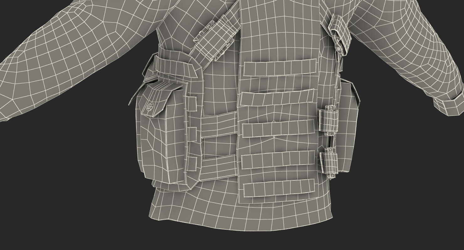 3D model Military Jacket Camo