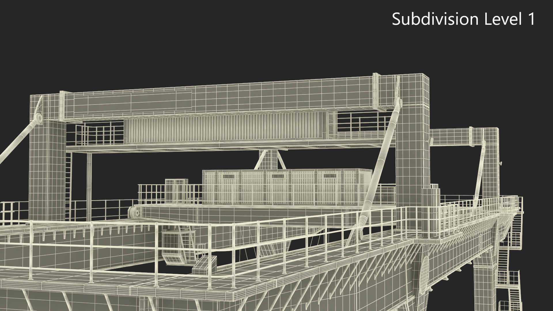 3D Gantry Crane Industrial model