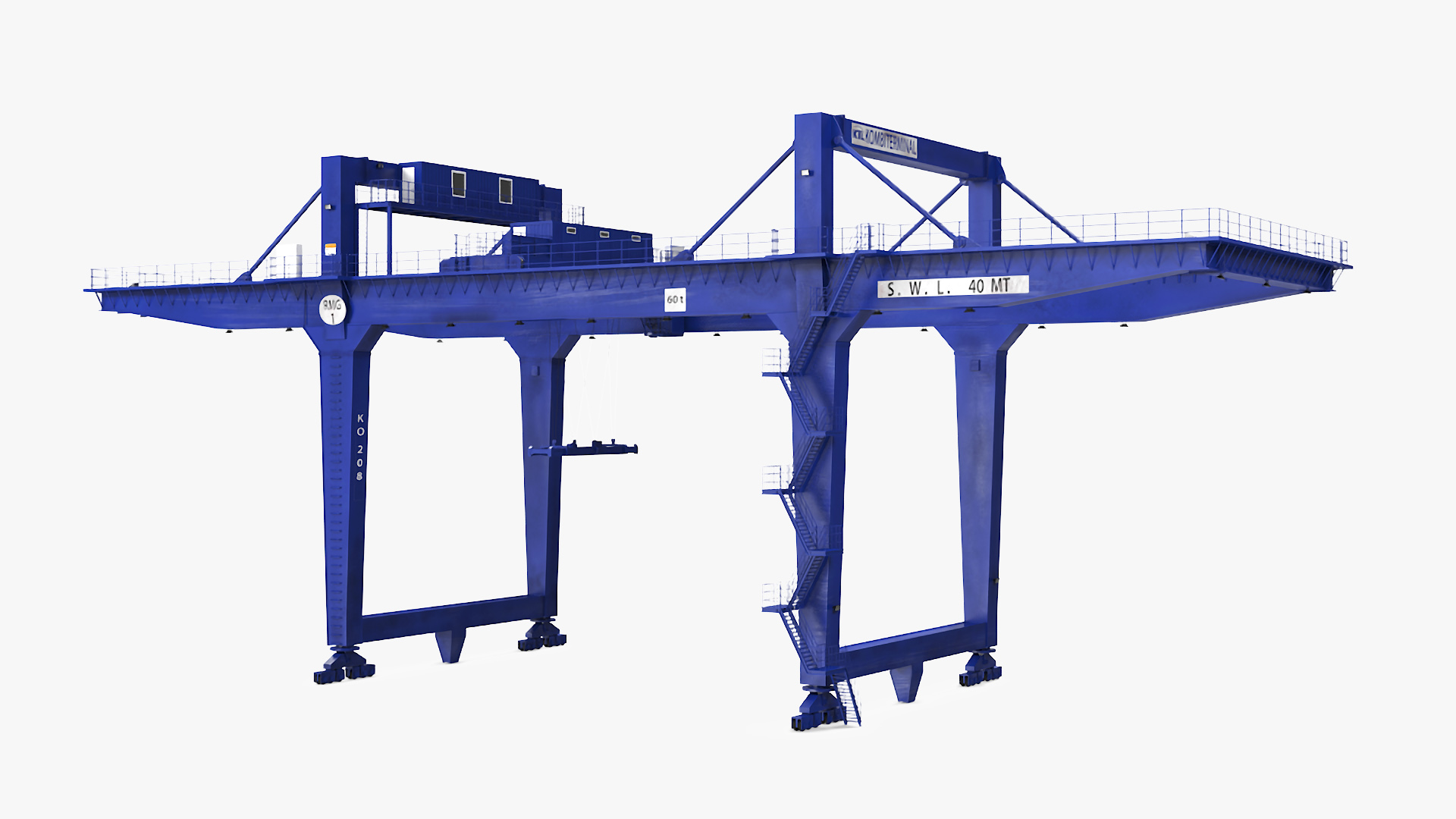 3D Gantry Crane Industrial model