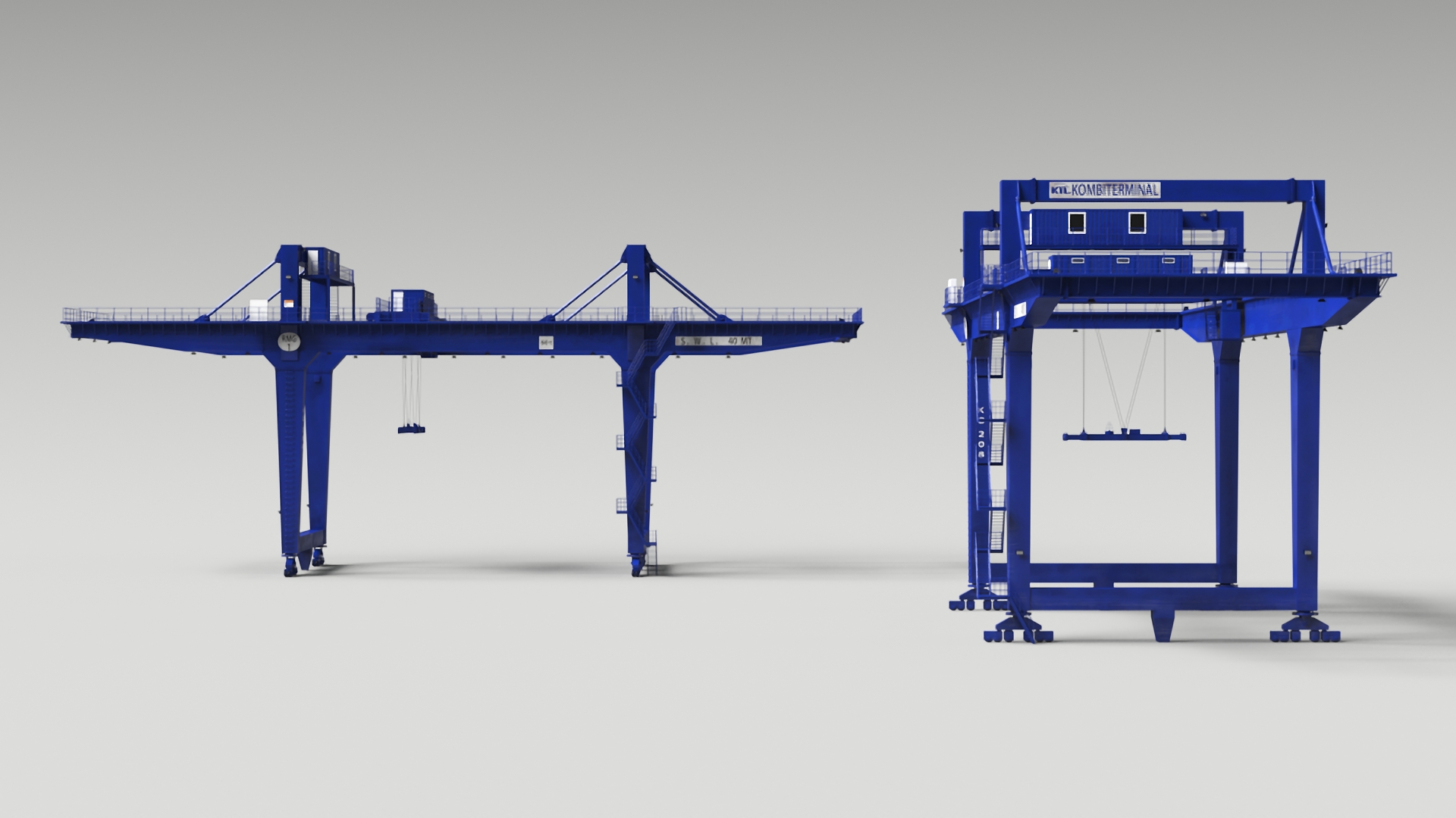 3D Gantry Crane Industrial model