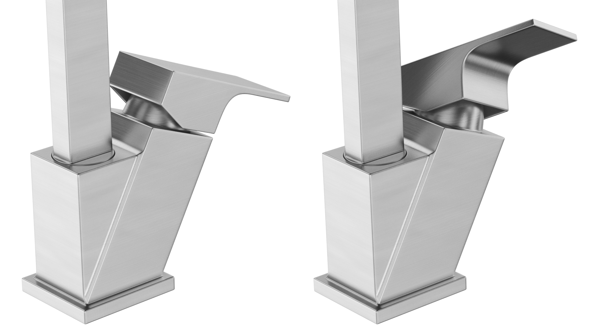 3D Angular Single Lever Kitchen Mixer Tap model