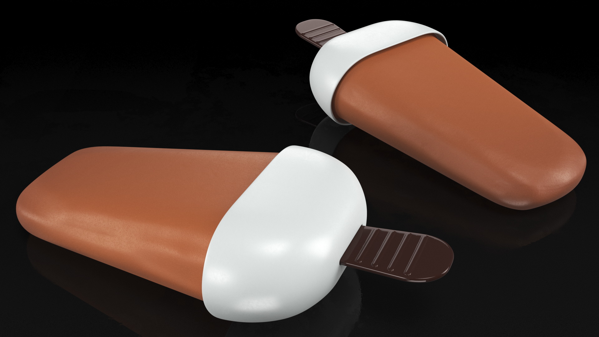 Homemade Popsicle Chocolate 3D