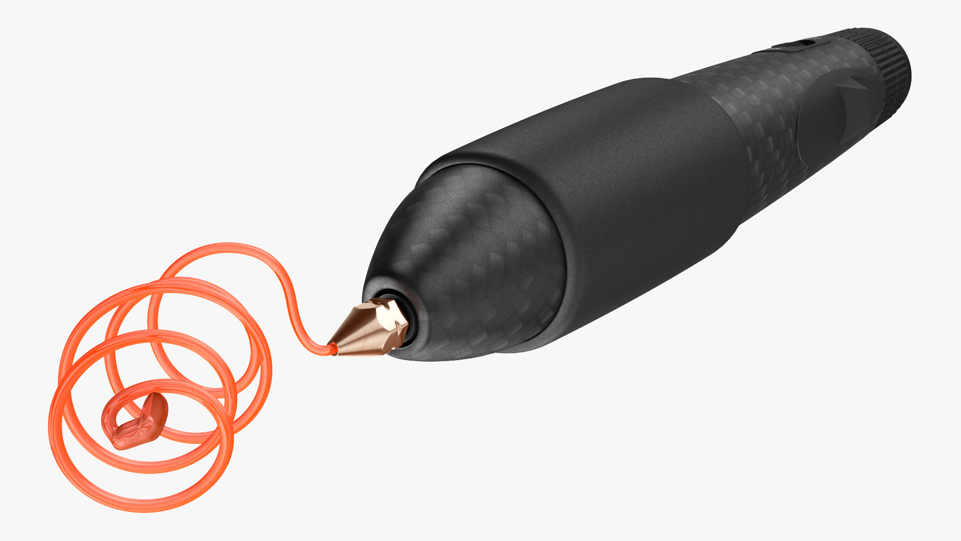 3D Printing Pen Black Extrudes Spiral 3D