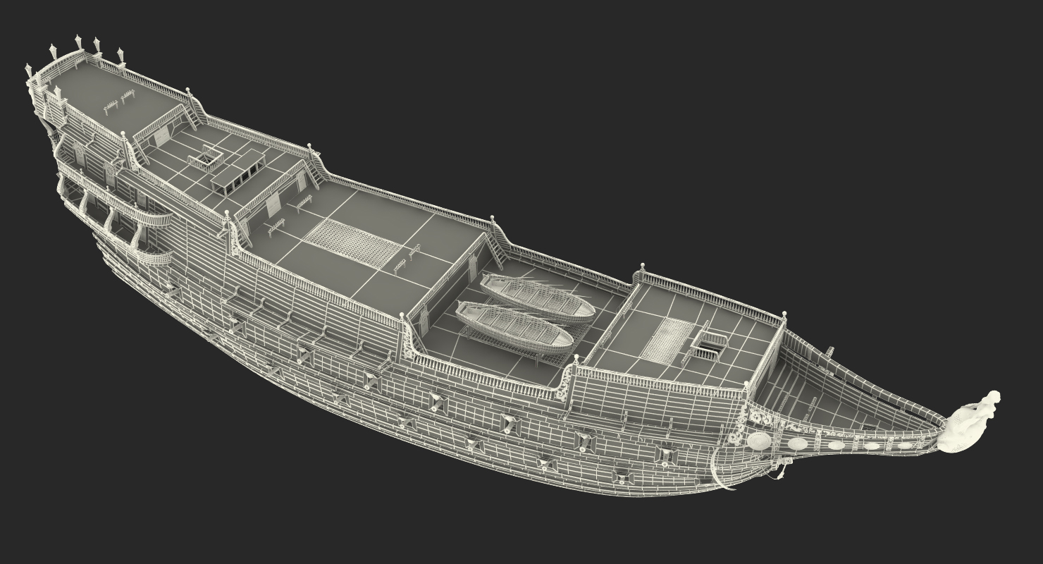 3D Galeon Ship Body