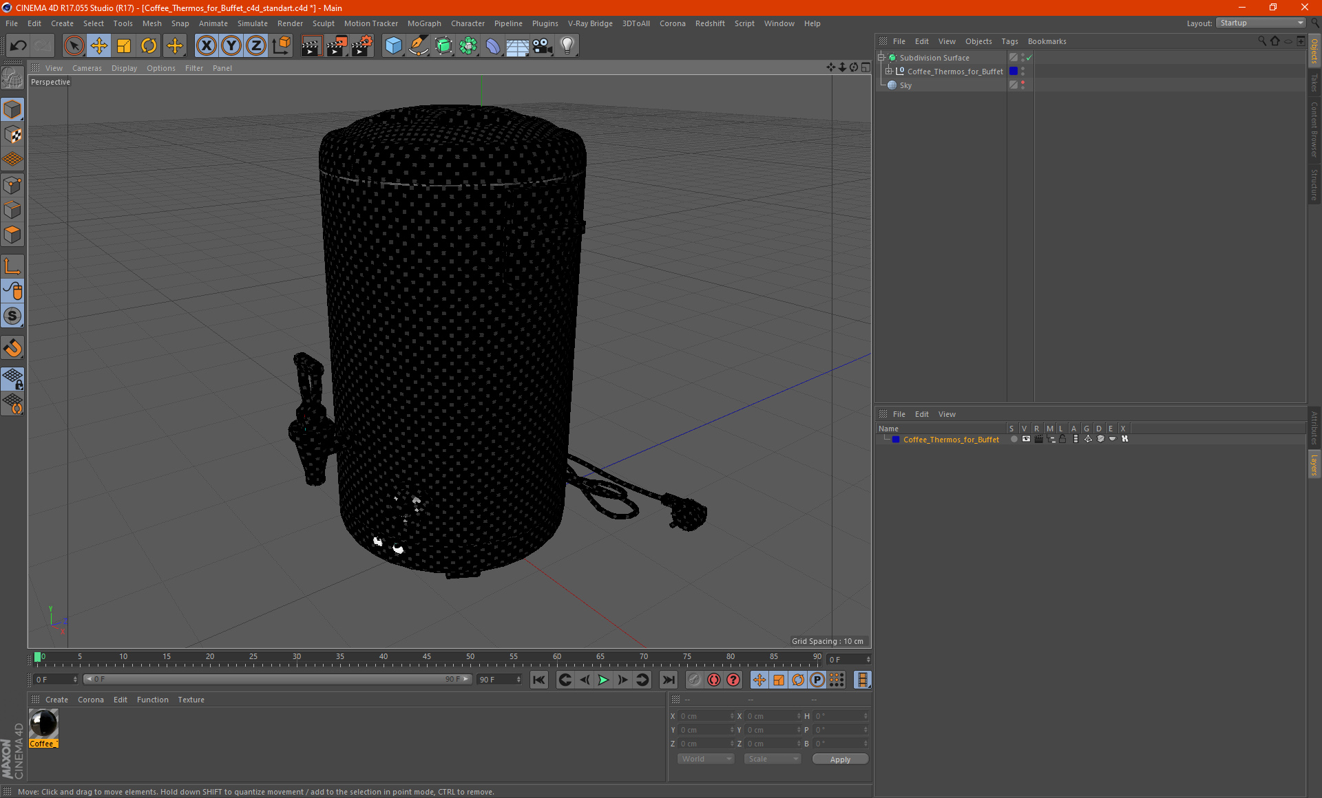 3D model Coffee Thermos for Buffet