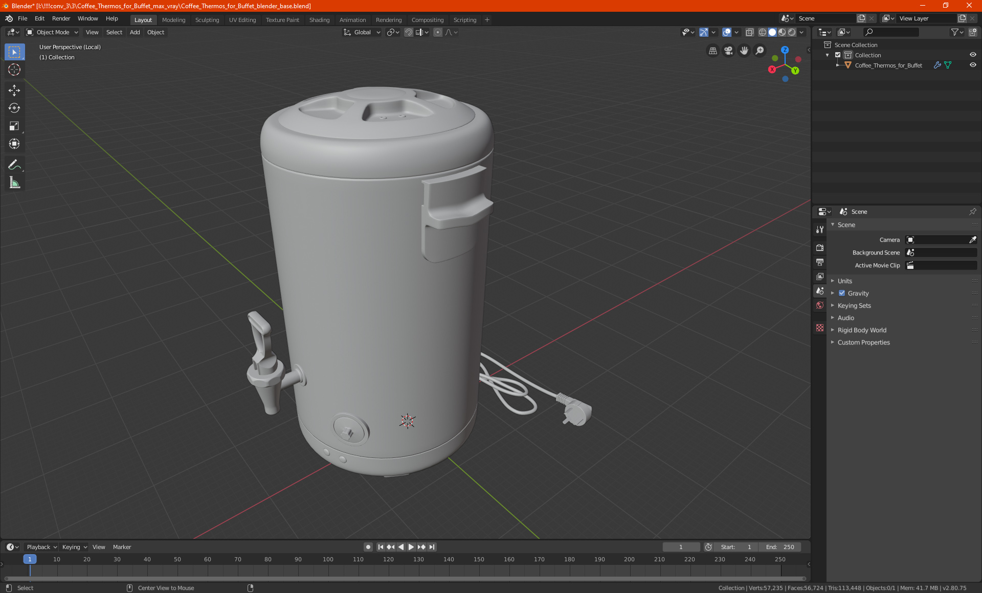 3D model Coffee Thermos for Buffet