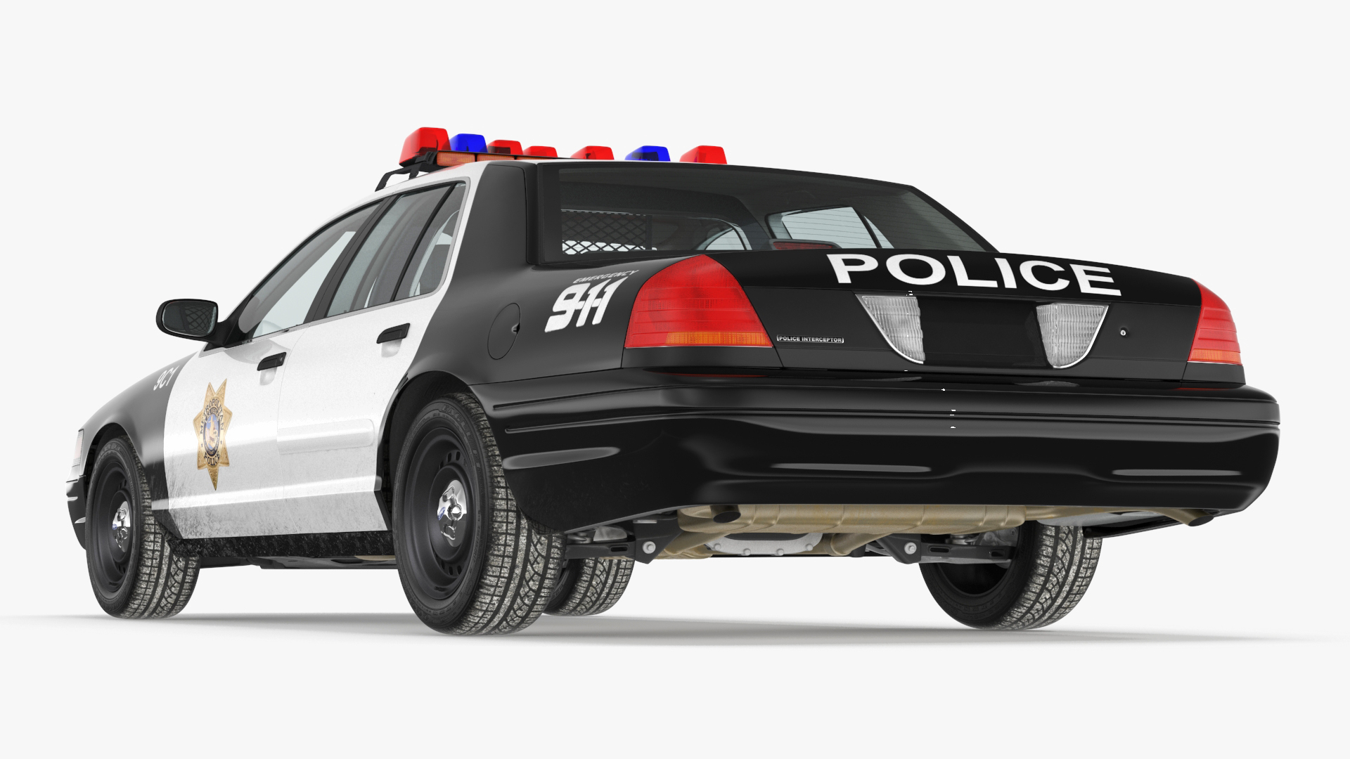 Police Interceptor Sedan Ford Crown Victoria 3D model