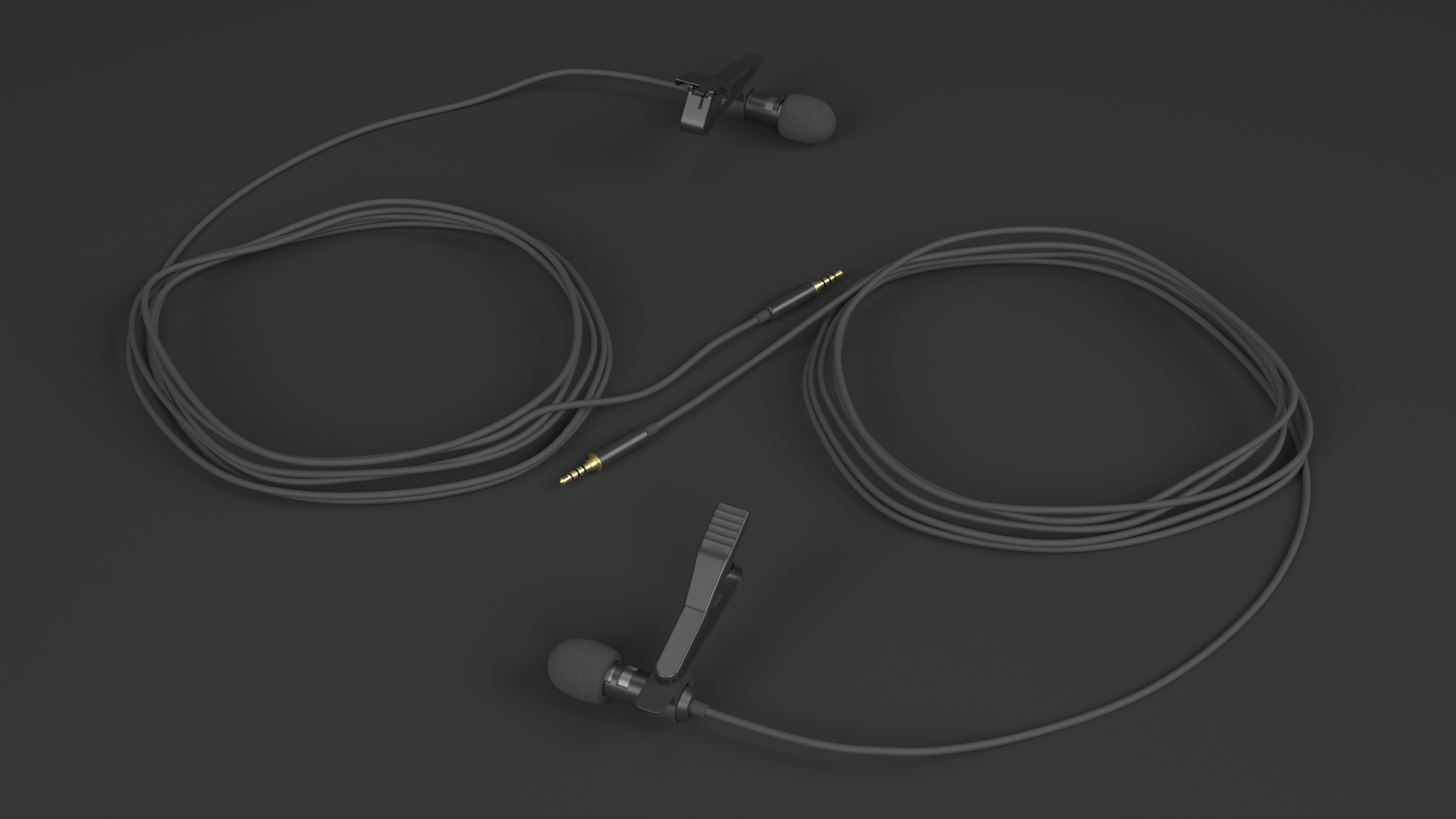 3D model Wired Lavalier Microphone