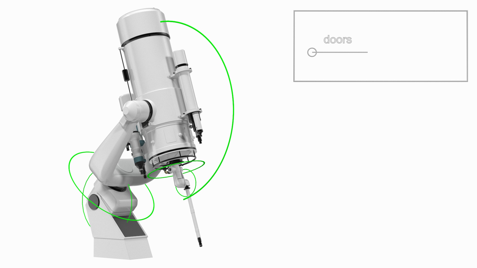 3D Scientific Observatory Telescope Rigged for Maya model