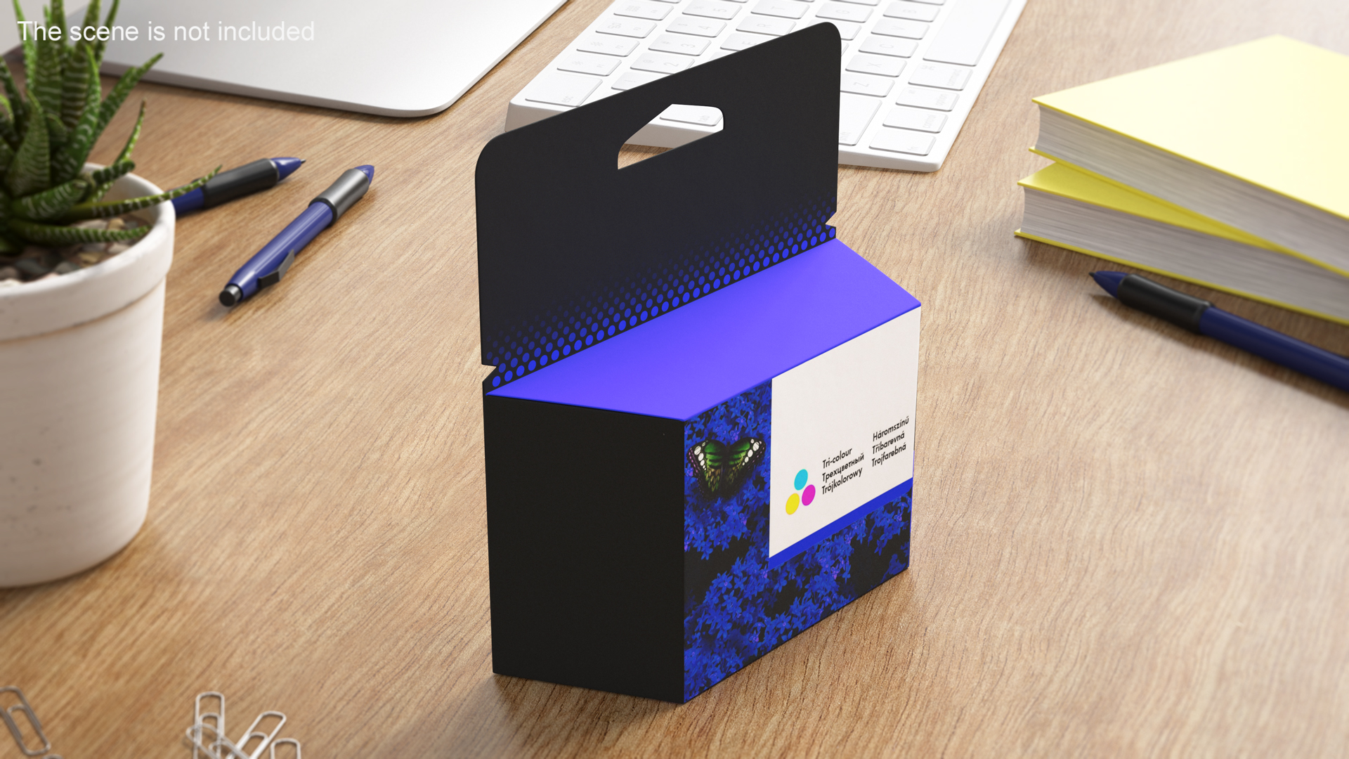 3D model Printer Cartridge Tricolor Box