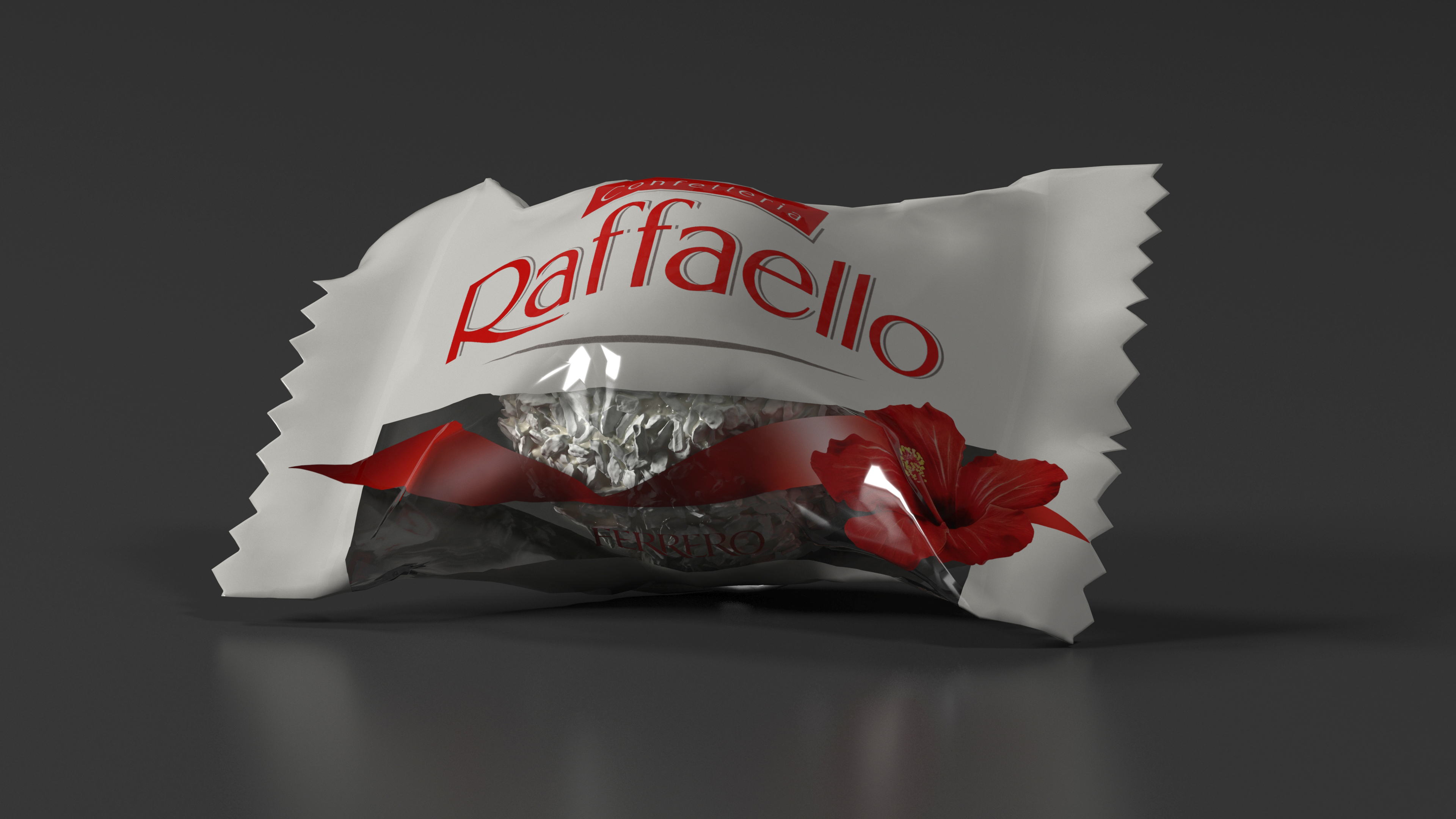 Ferrero Raffaello Candy in Wrapper 3D model