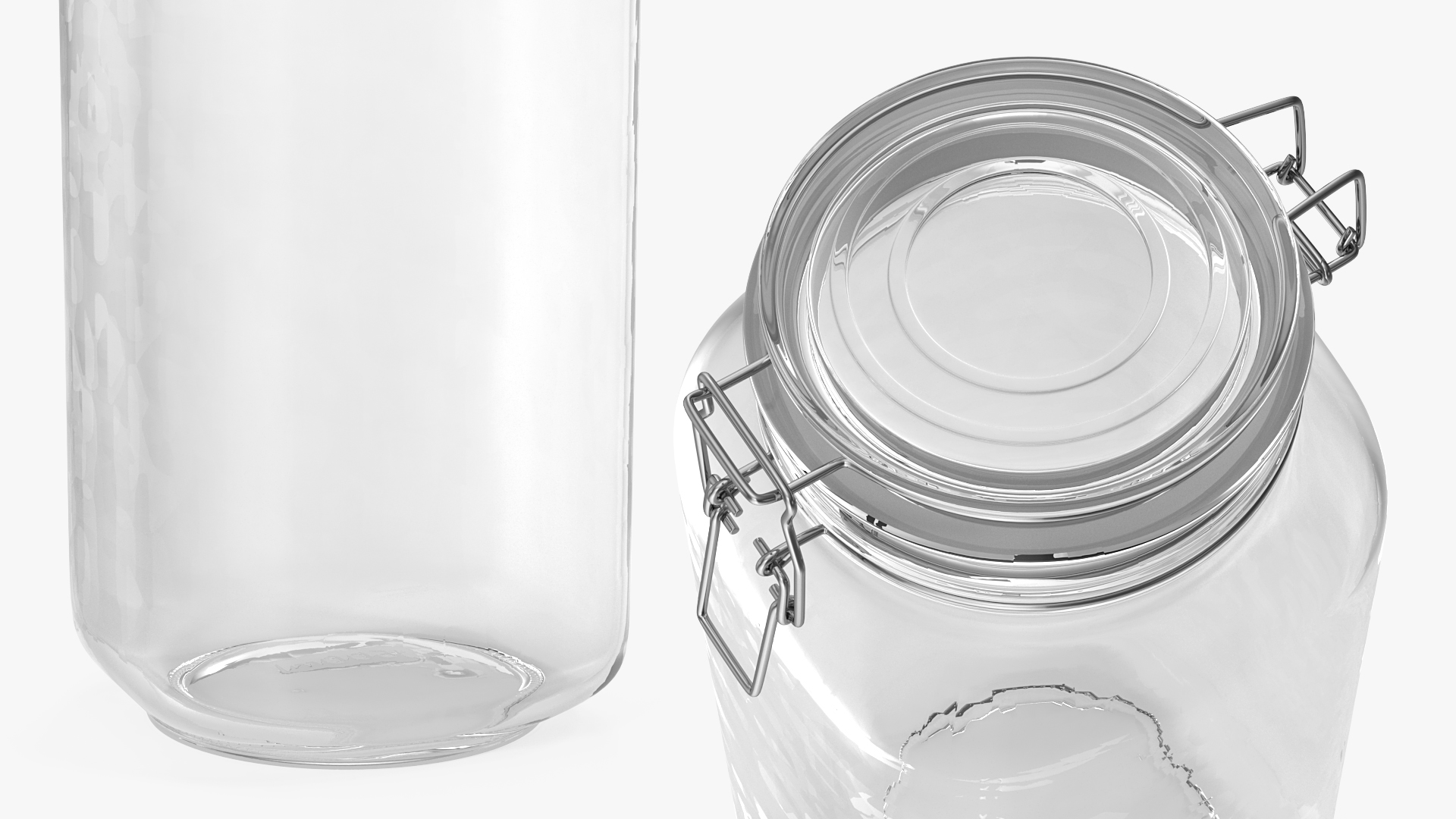 Clip Top Glass Storage Preserving Jar 3D