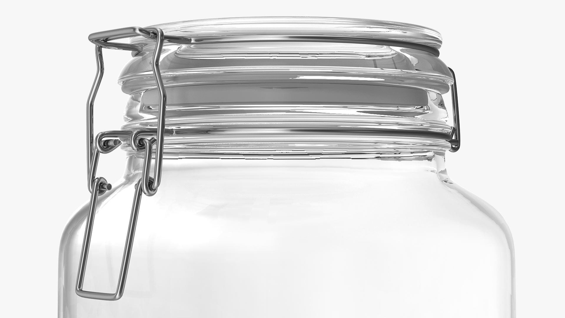 Clip Top Glass Storage Preserving Jar 3D