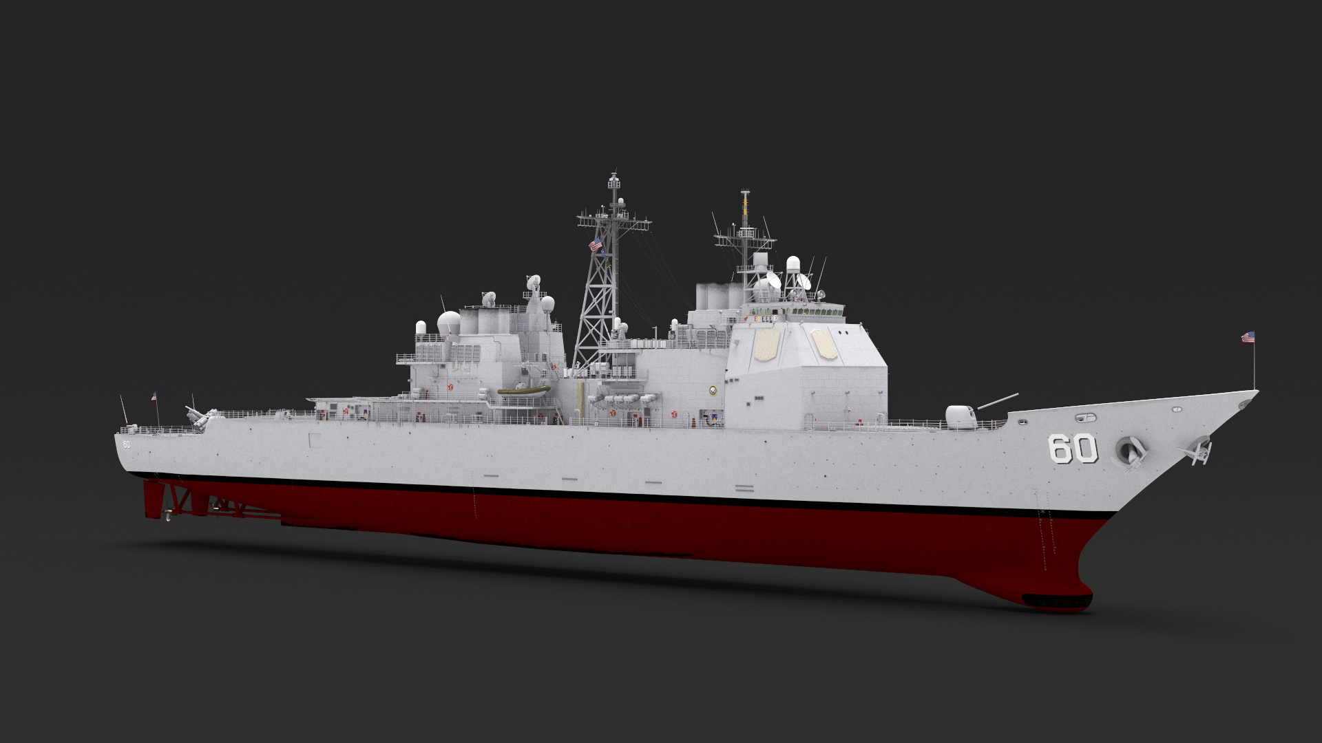 3D US Navy Warship CG-60