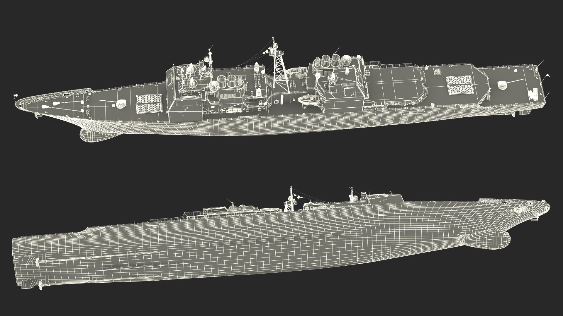 3D US Navy Warship CG-60