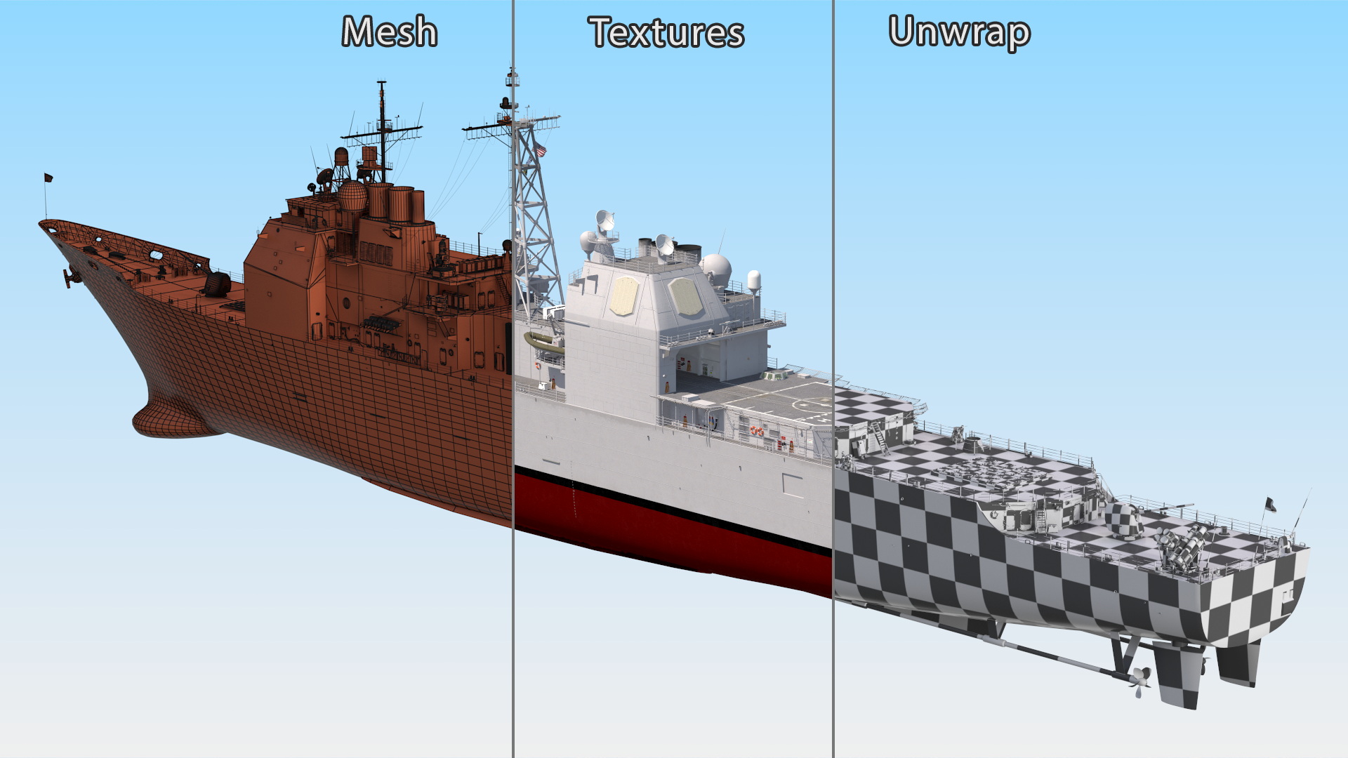 3D US Navy Warship CG-60