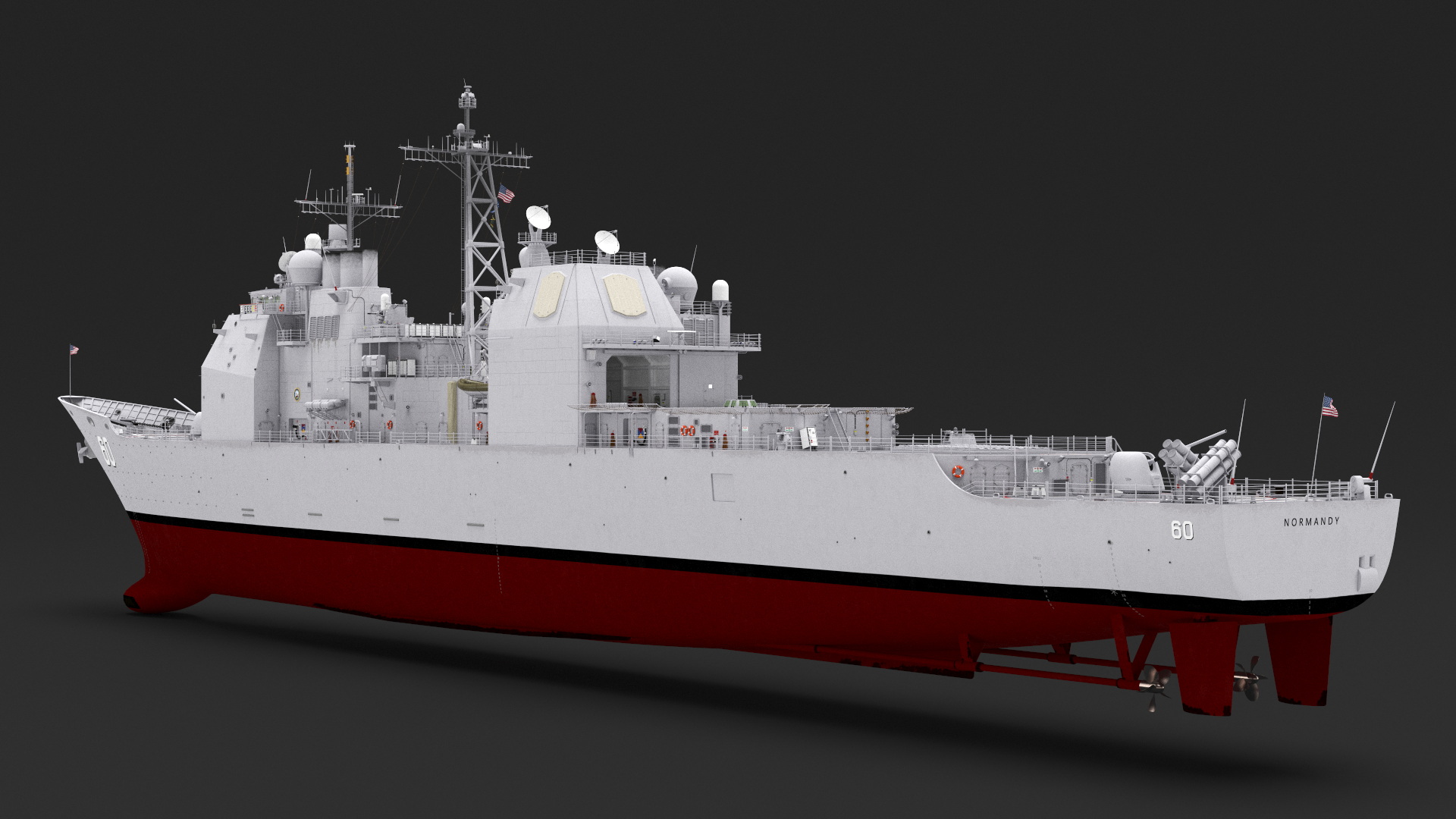 3D US Navy Warship CG-60