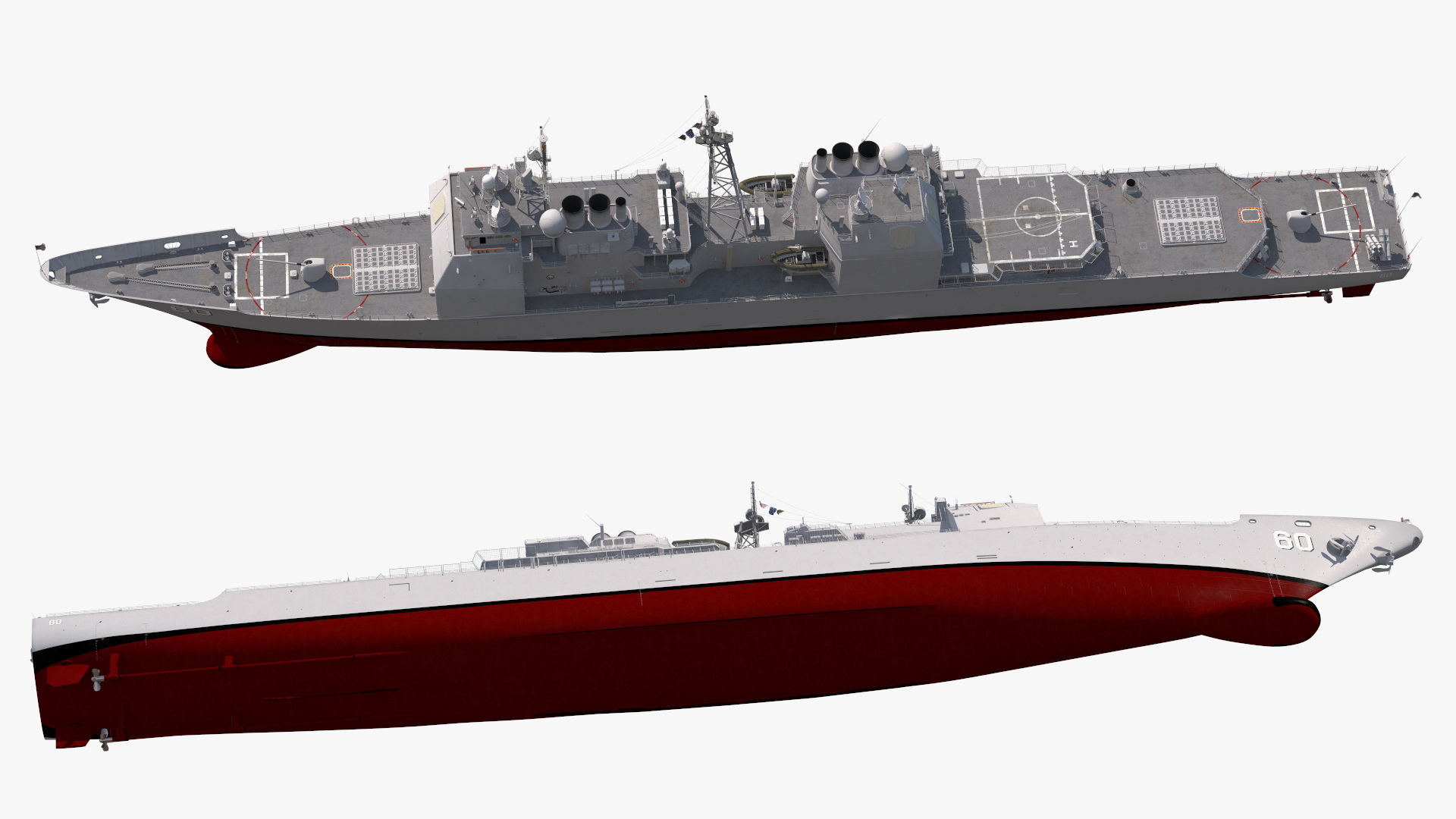 3D US Navy Warship CG-60