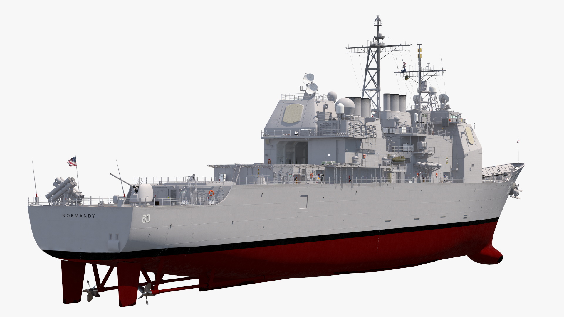 3D US Navy Warship CG-60