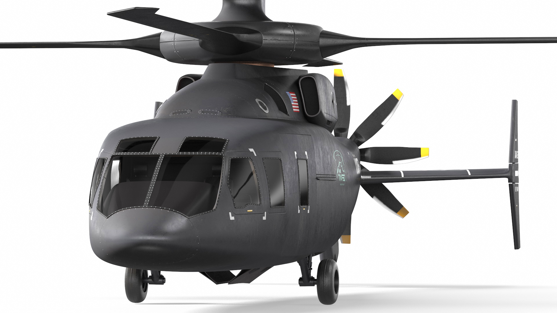 SB-1 Defiant Helicopter Rigged for Maya 3D model