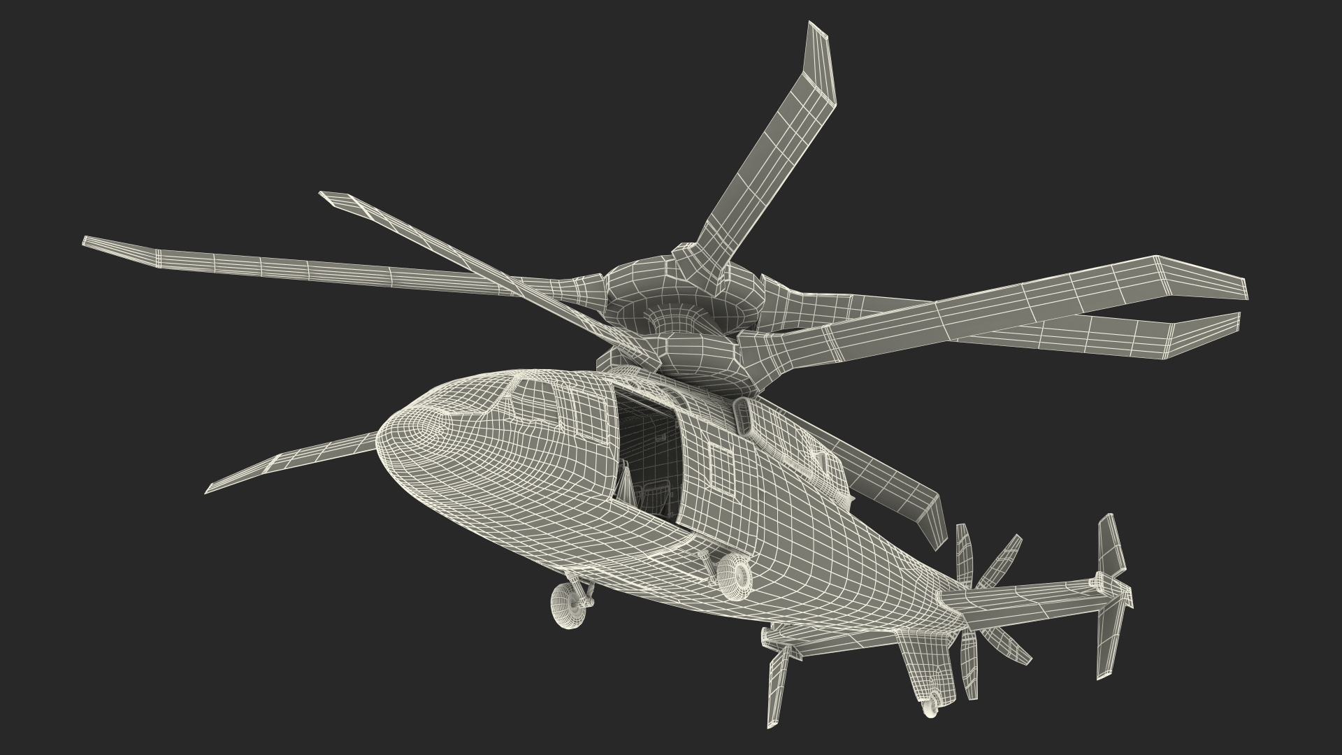 SB-1 Defiant Helicopter Rigged for Maya 3D model