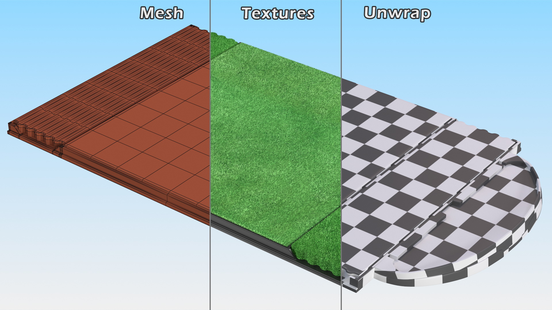 Golf Practice Hitting Mat Fur 3D model