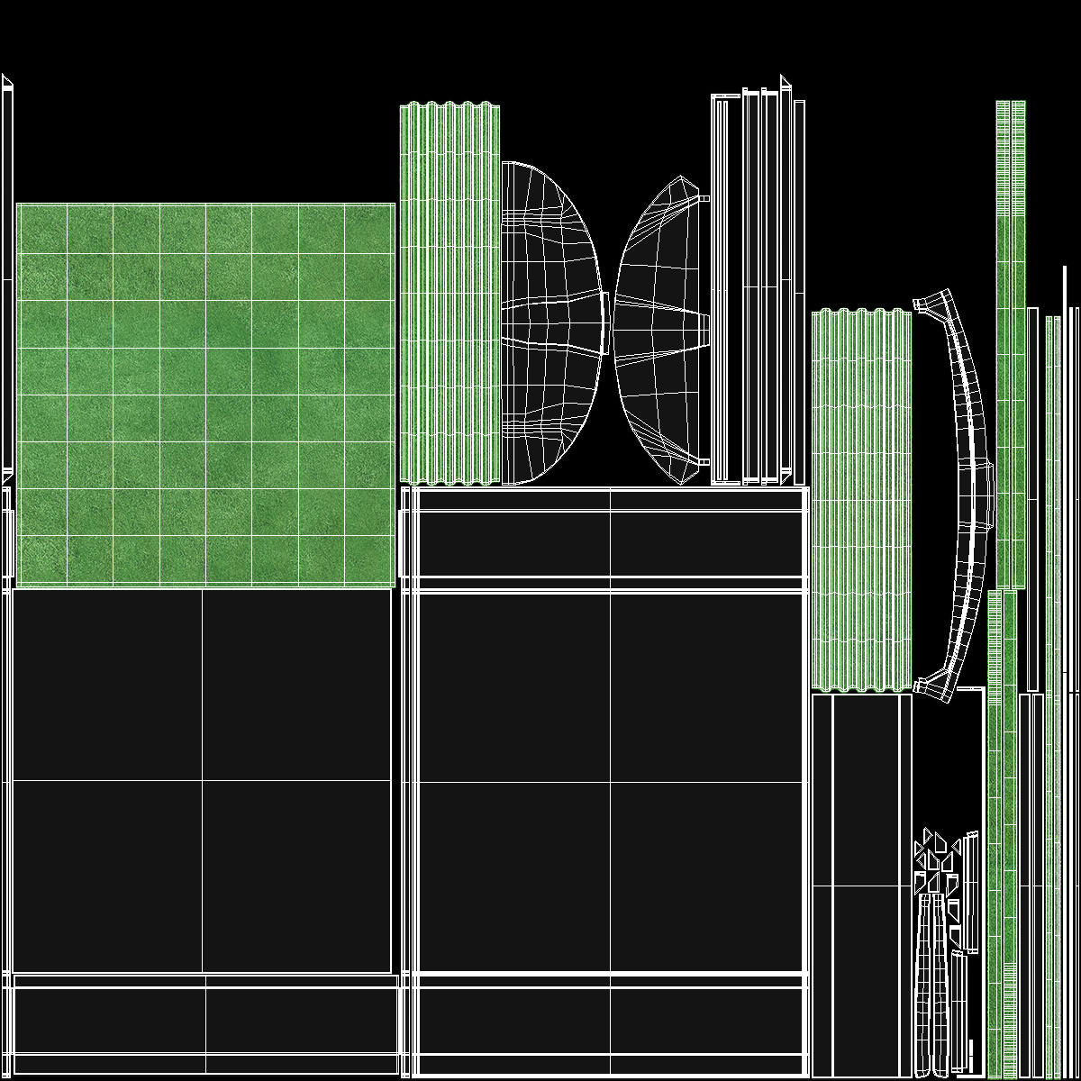 Golf Practice Hitting Mat Fur 3D model